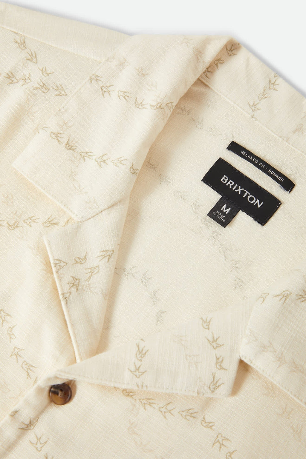 Bunker Slub Short Sleeve Shirt - Whitecap/Black Swallows