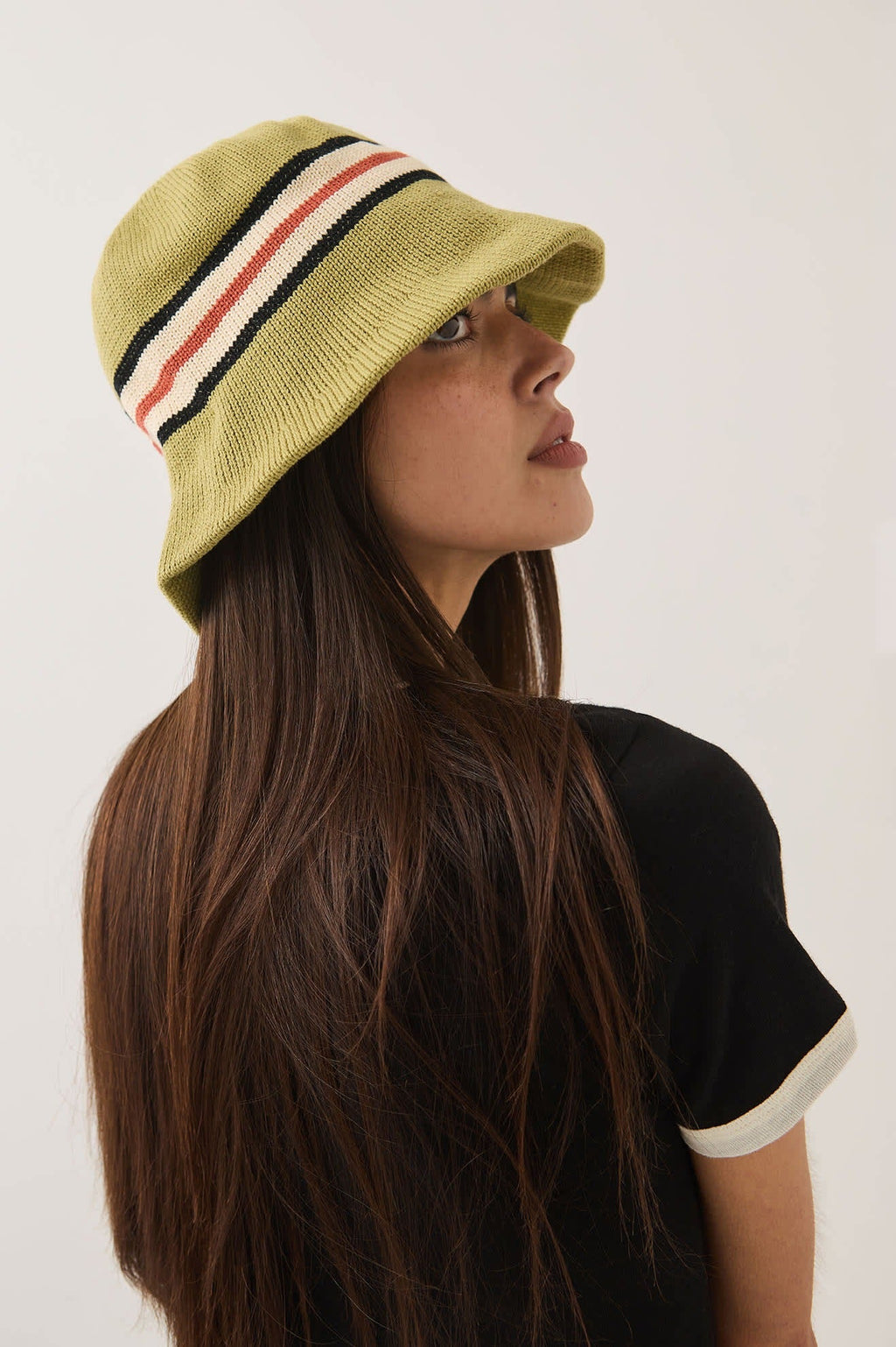Redding Knit Packable Hat - Green Multi Stripe