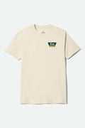 Linwood Short Sleeve Standard T-Shirt - Cream/Dark Green/Metal Bronze