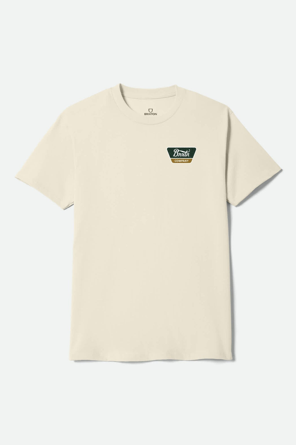 Linwood Short Sleeve Standard T-Shirt - Cream/Dark Green/Metal Bronze