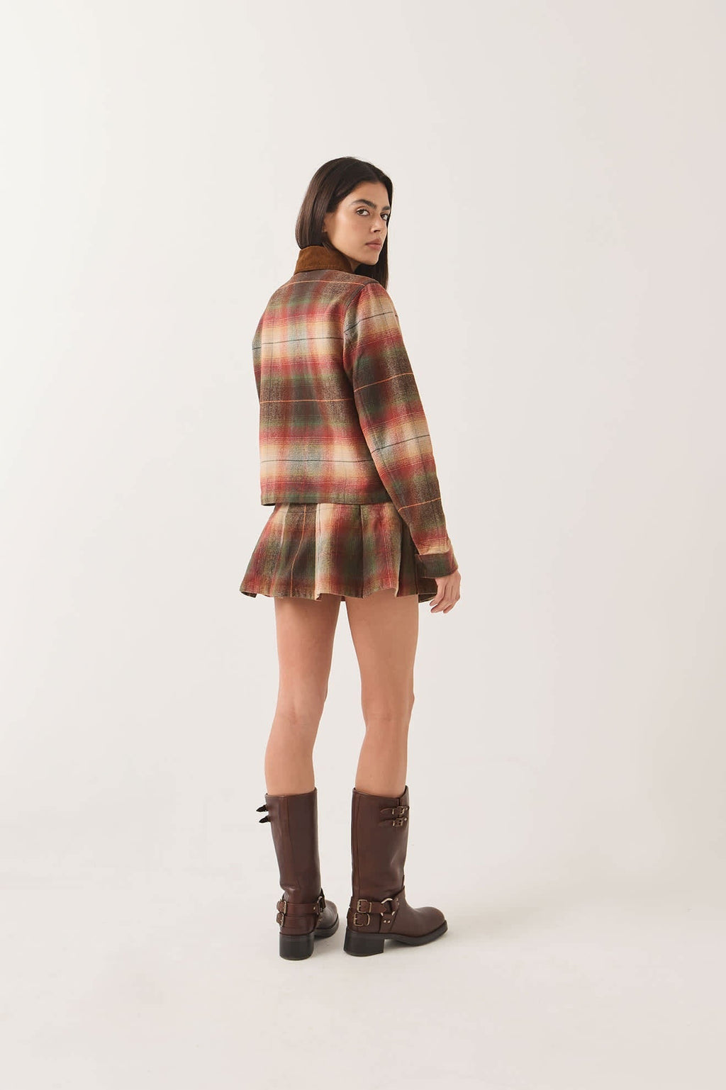 Pleated Mini Skirt - Multi Shadow