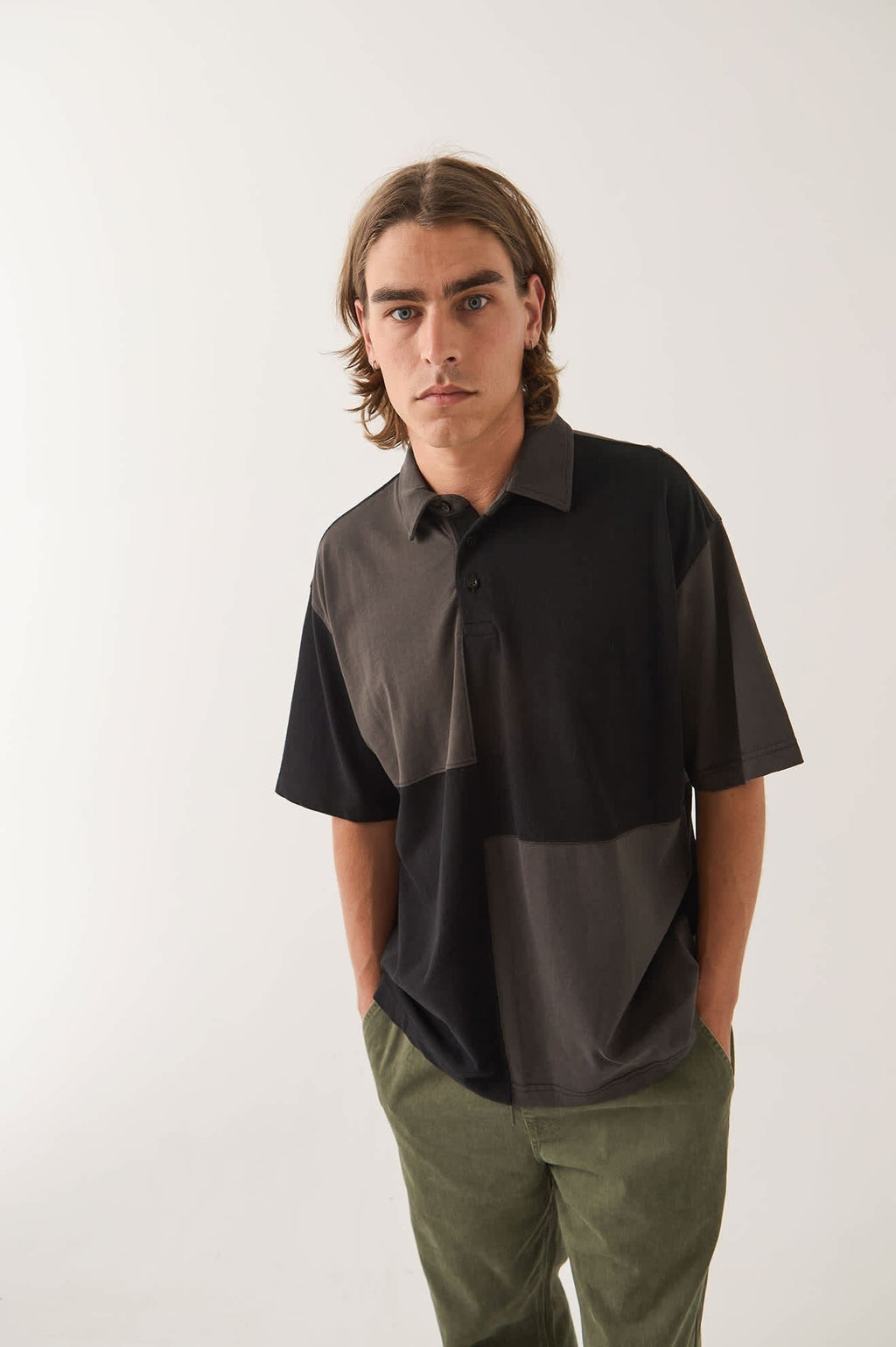 Deco Relaxed Polo T-Shirt - Washed Black