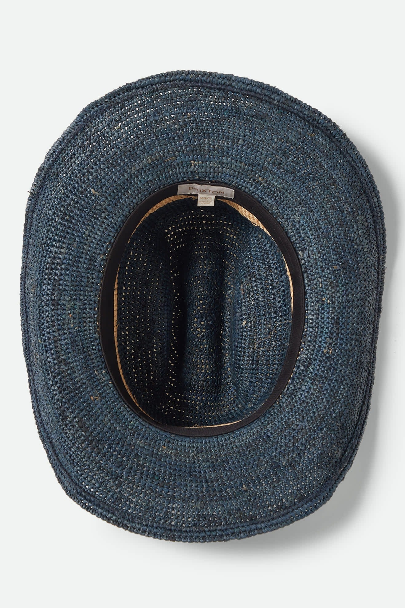 Odessa Straw Packable Cowboy Hat - Midnight Blue/Tan Stripe