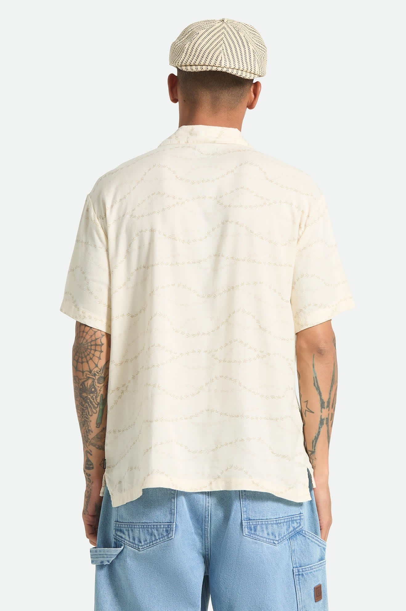 Bunker Slub Short Sleeve Shirt - Whitecap/Black Swallows