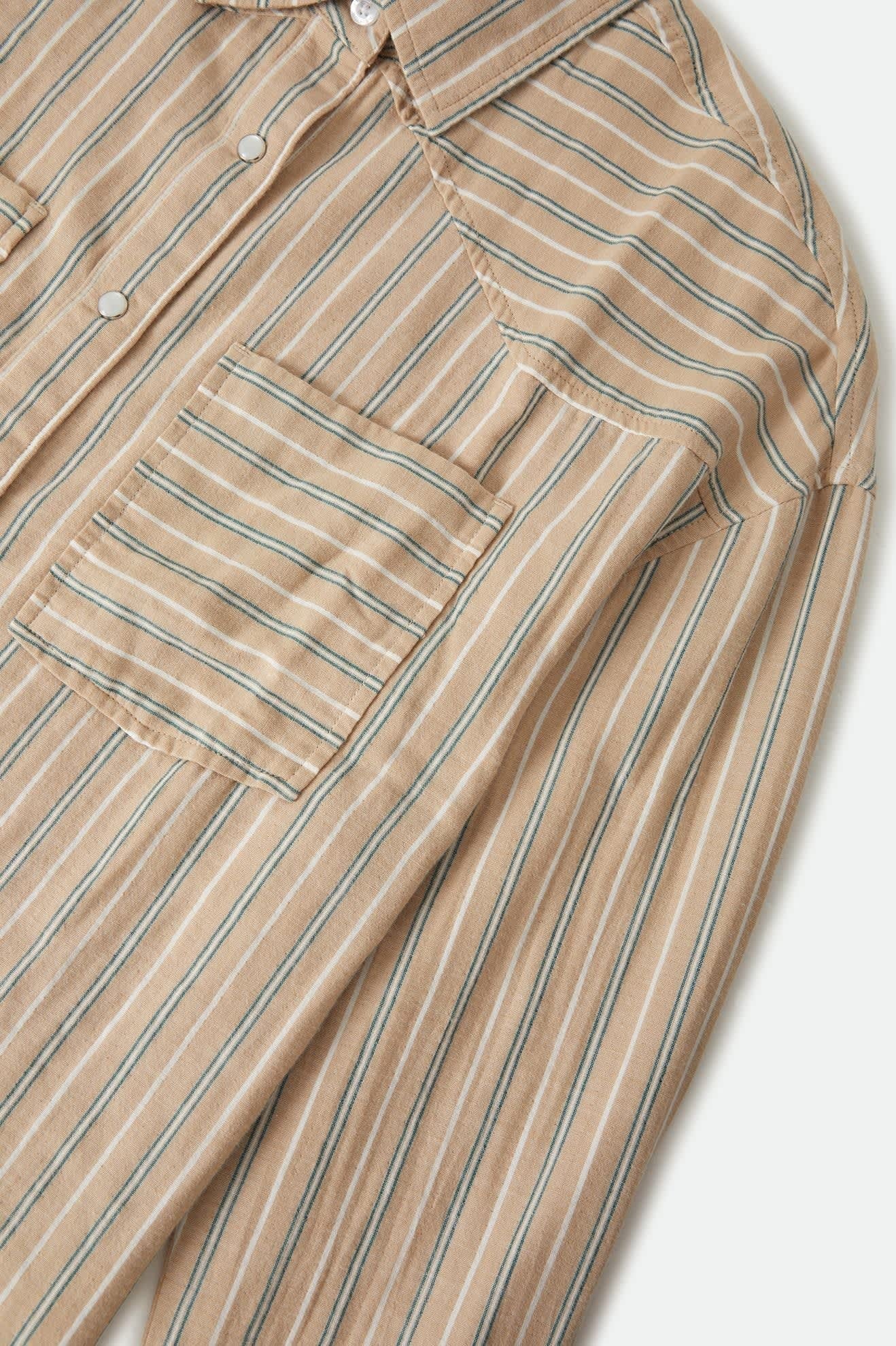 Wayne Women's Shirt - Sand Stripe