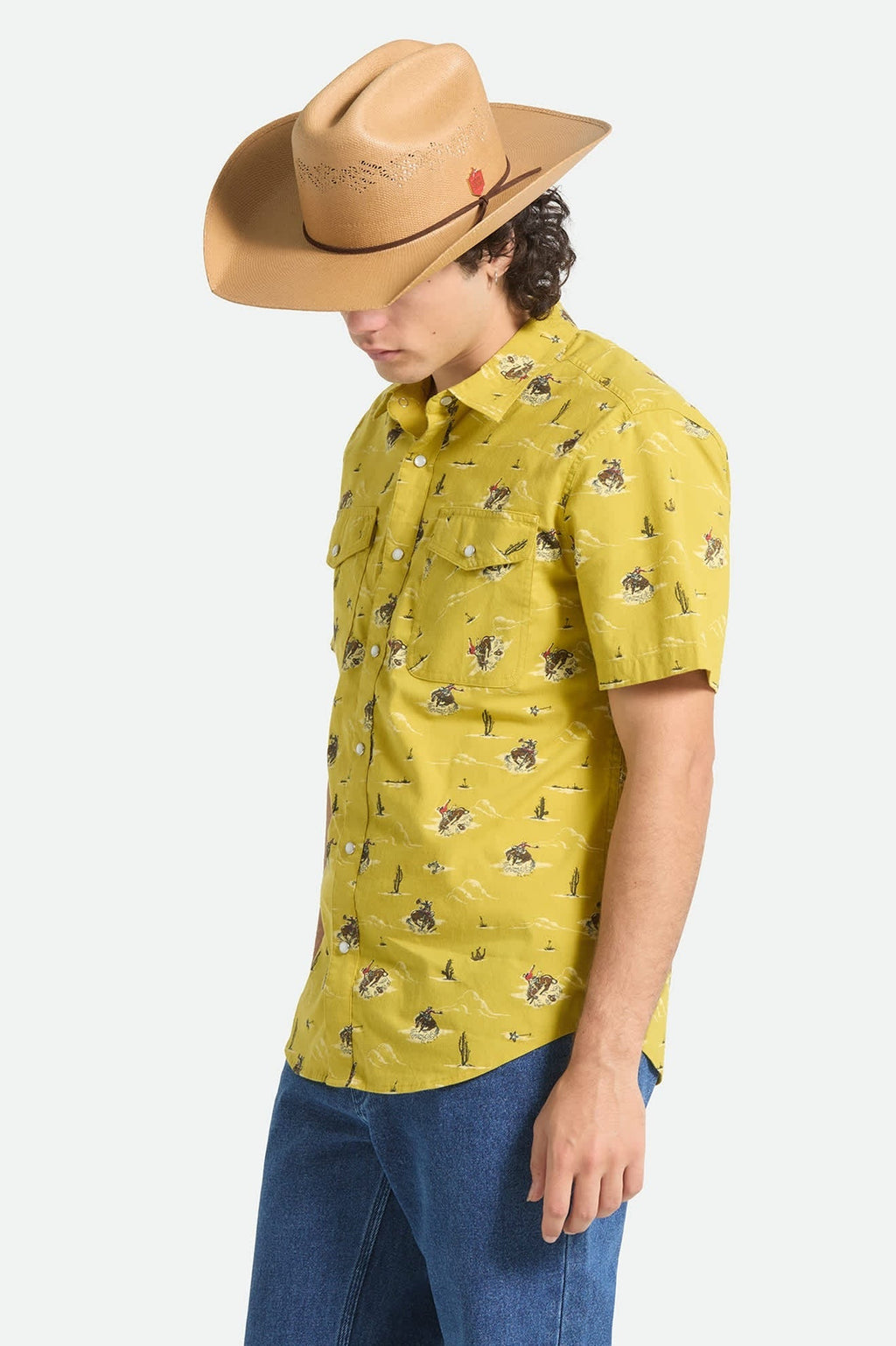 Lone Star X Brixton Short Sleeve Shirt - Texas Gold