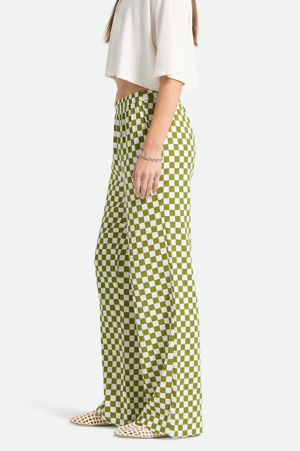 The Lola Lounge Pant - Sublime Green Checkerboard