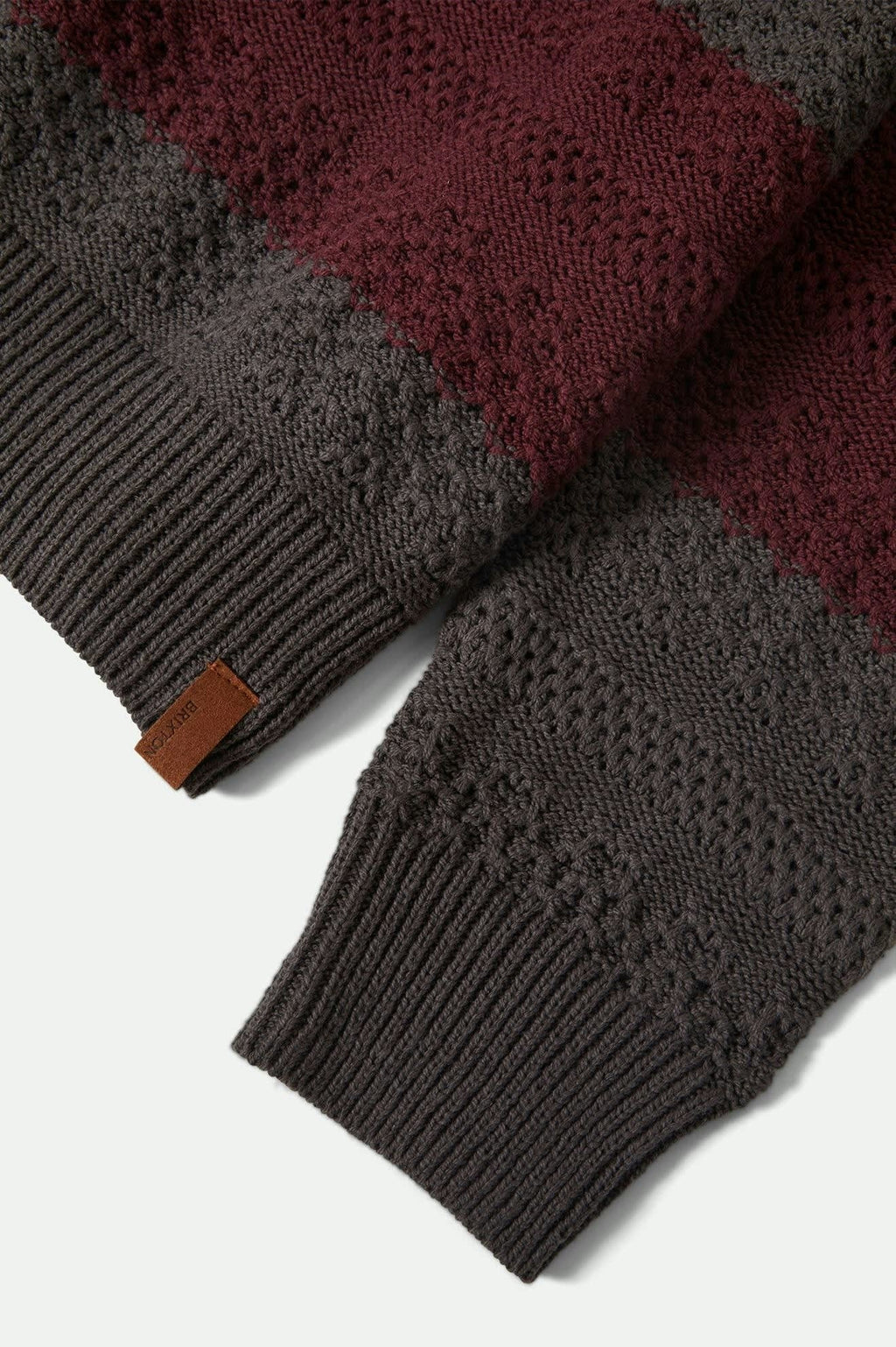 Midnight Crew Sweater - Black/Port Stripe