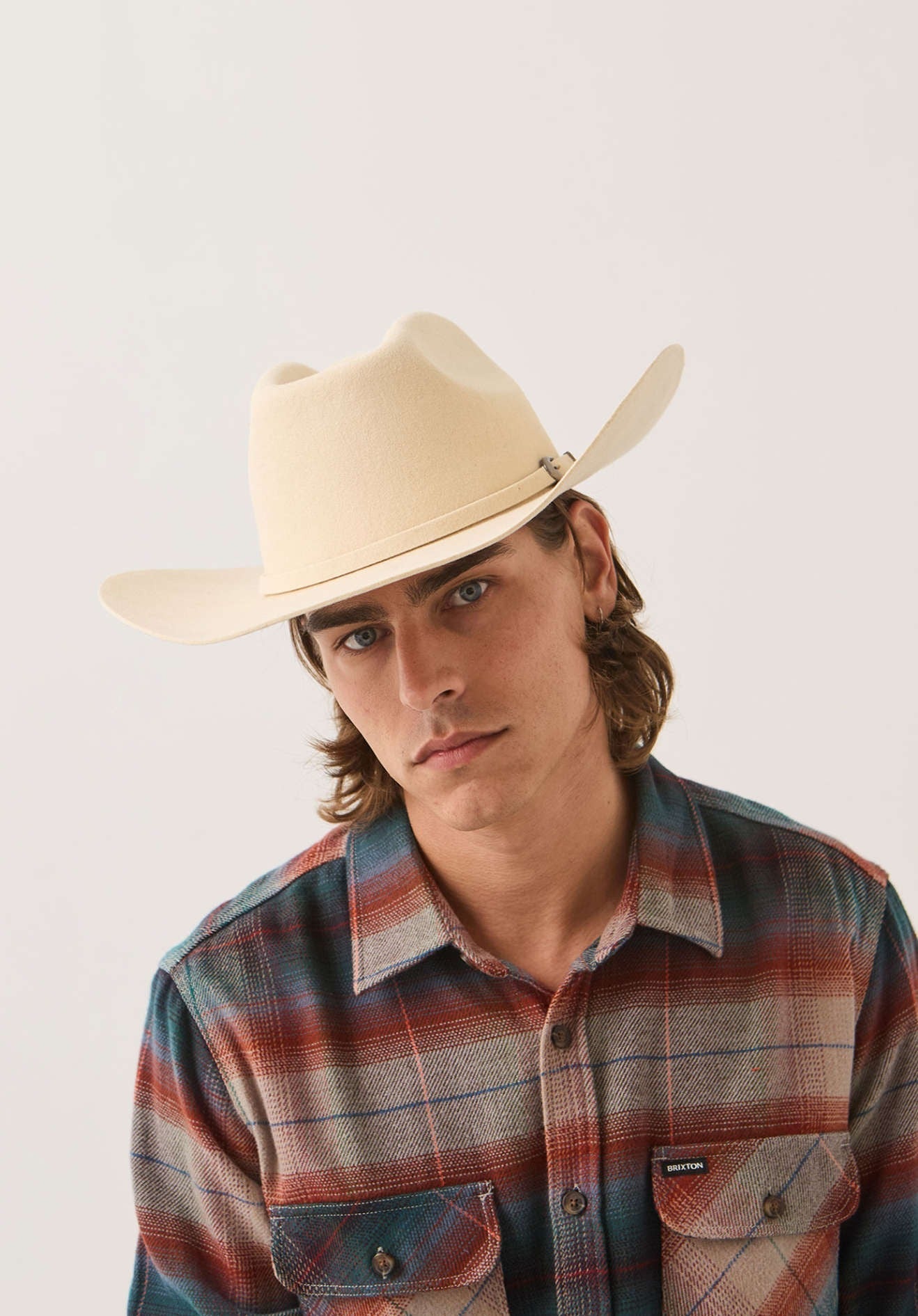 Prescott Brick Top Cowboy Hat - Wax Paper