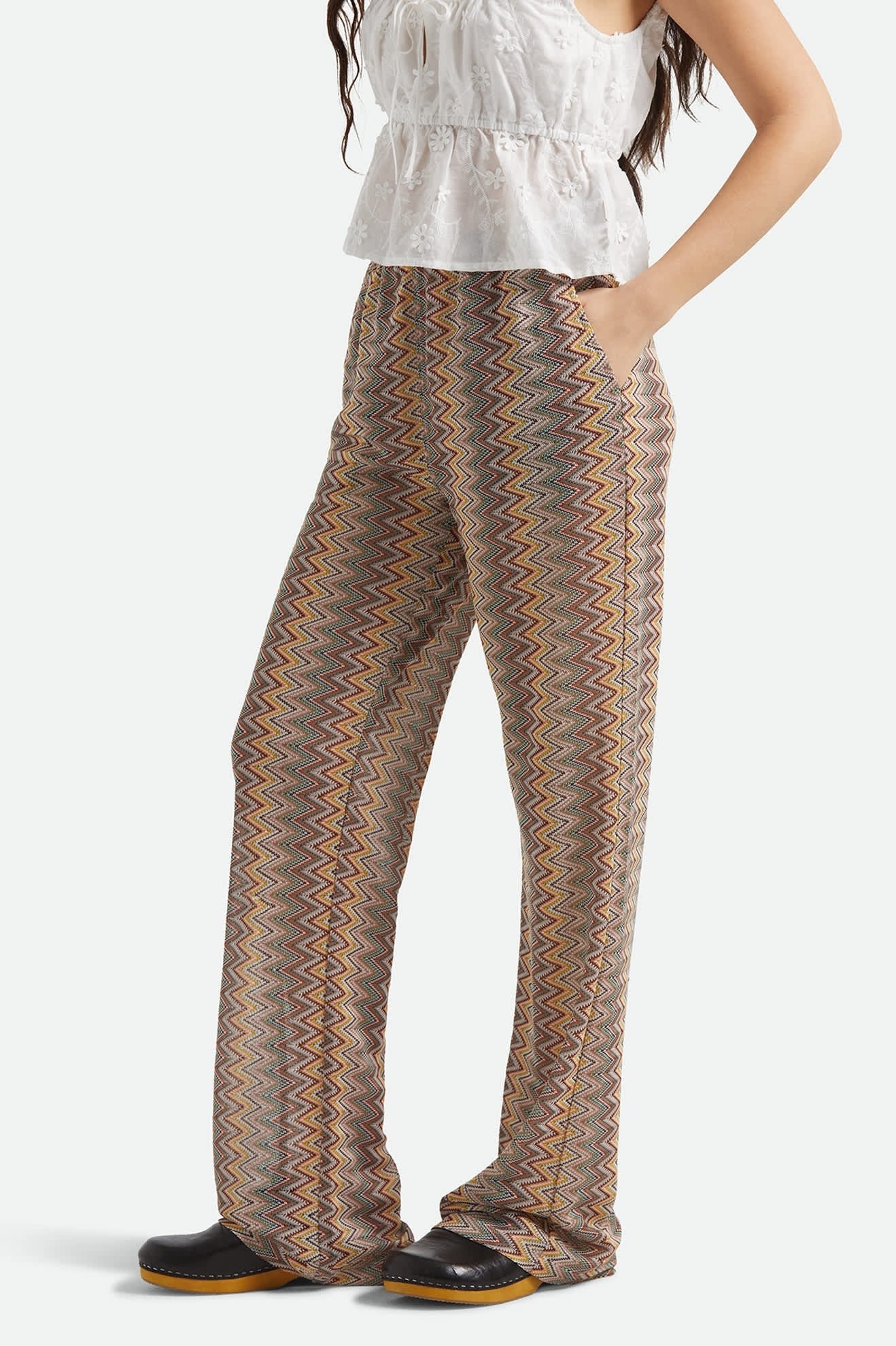 The Cabana Mesh Lounge Pant - Multi Color Zigzag