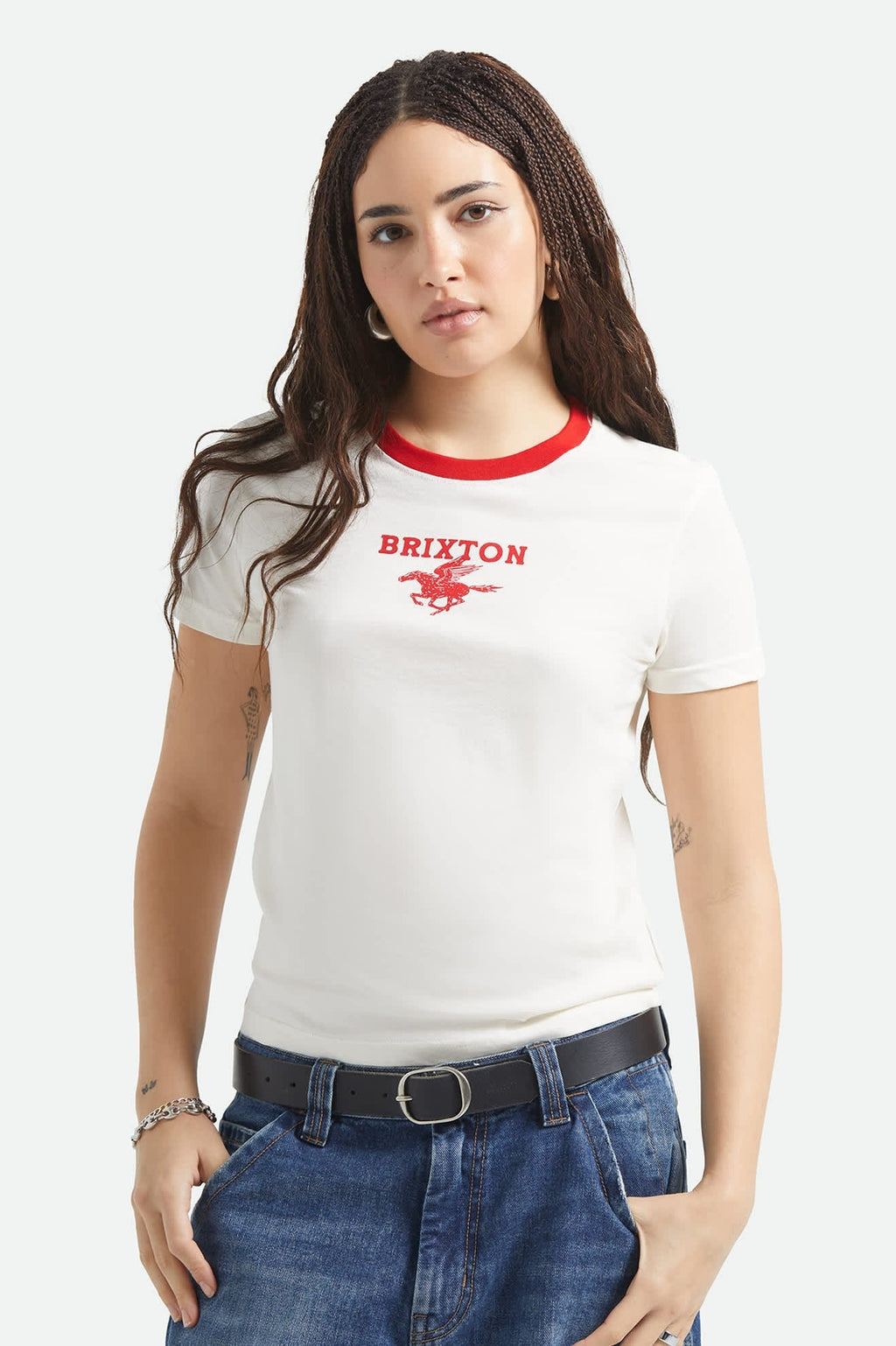 Pegasus Slim Crew T-Shirt - Vintage White