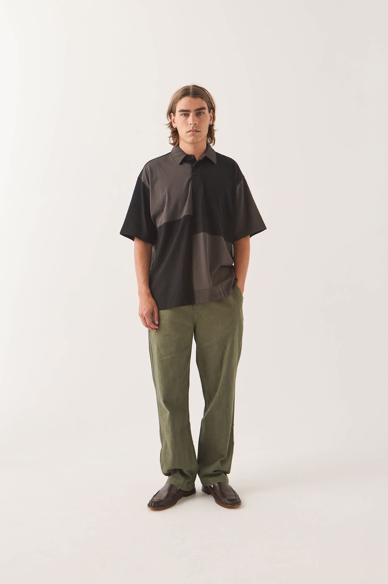 Deco Relaxed Polo T-Shirt - Washed Black