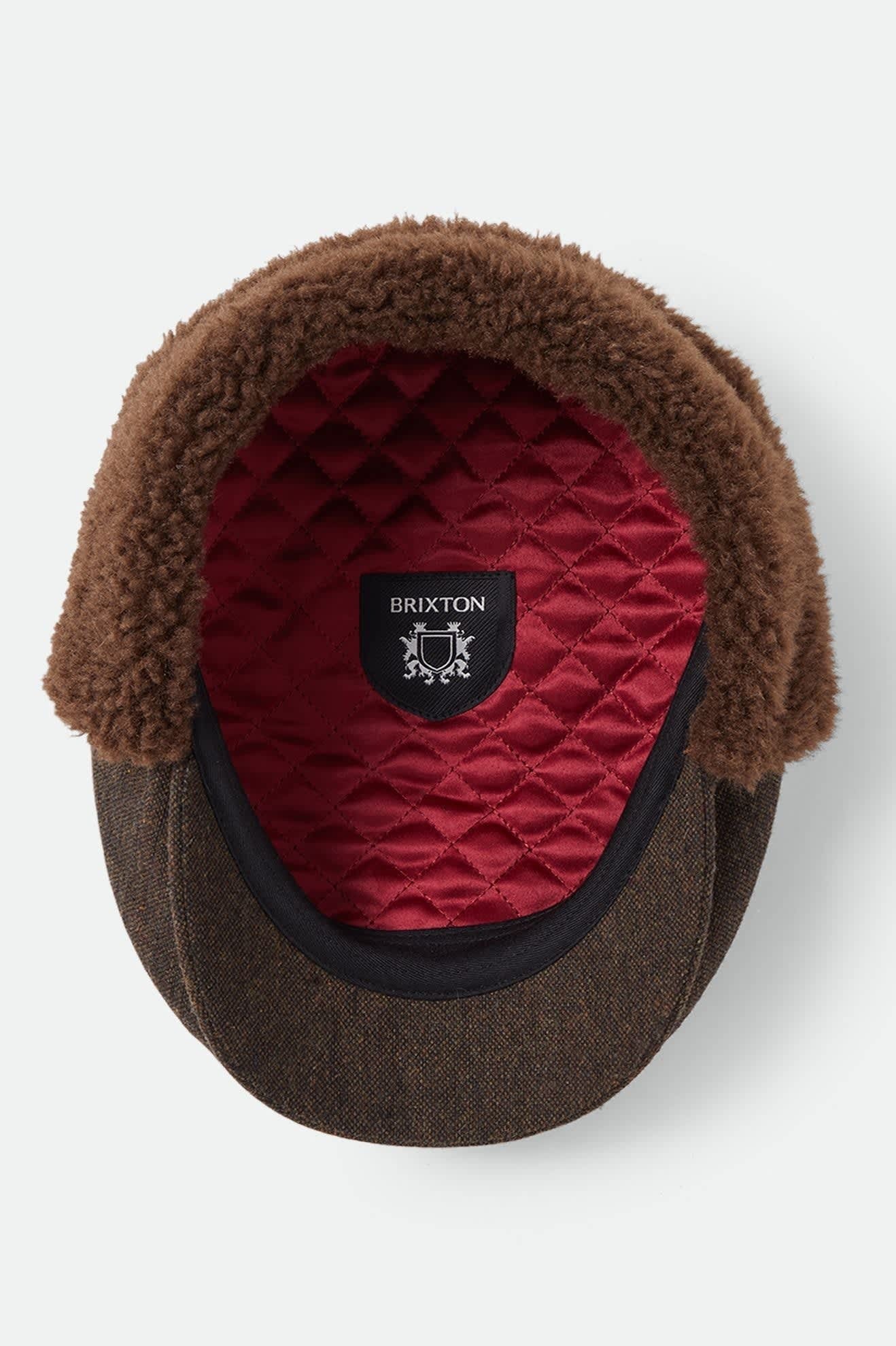 Barrel Earflap Snap Cap - Brown/Brown Tweed