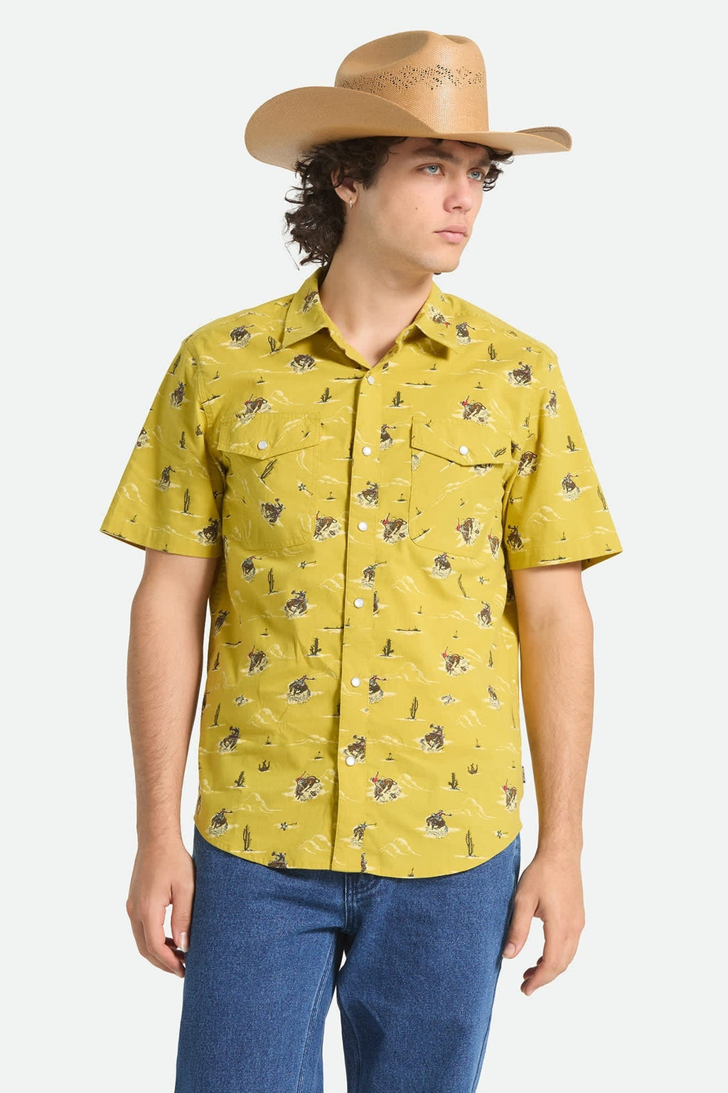 Lone Star X Brixton Short Sleeve Shirt - Texas Gold