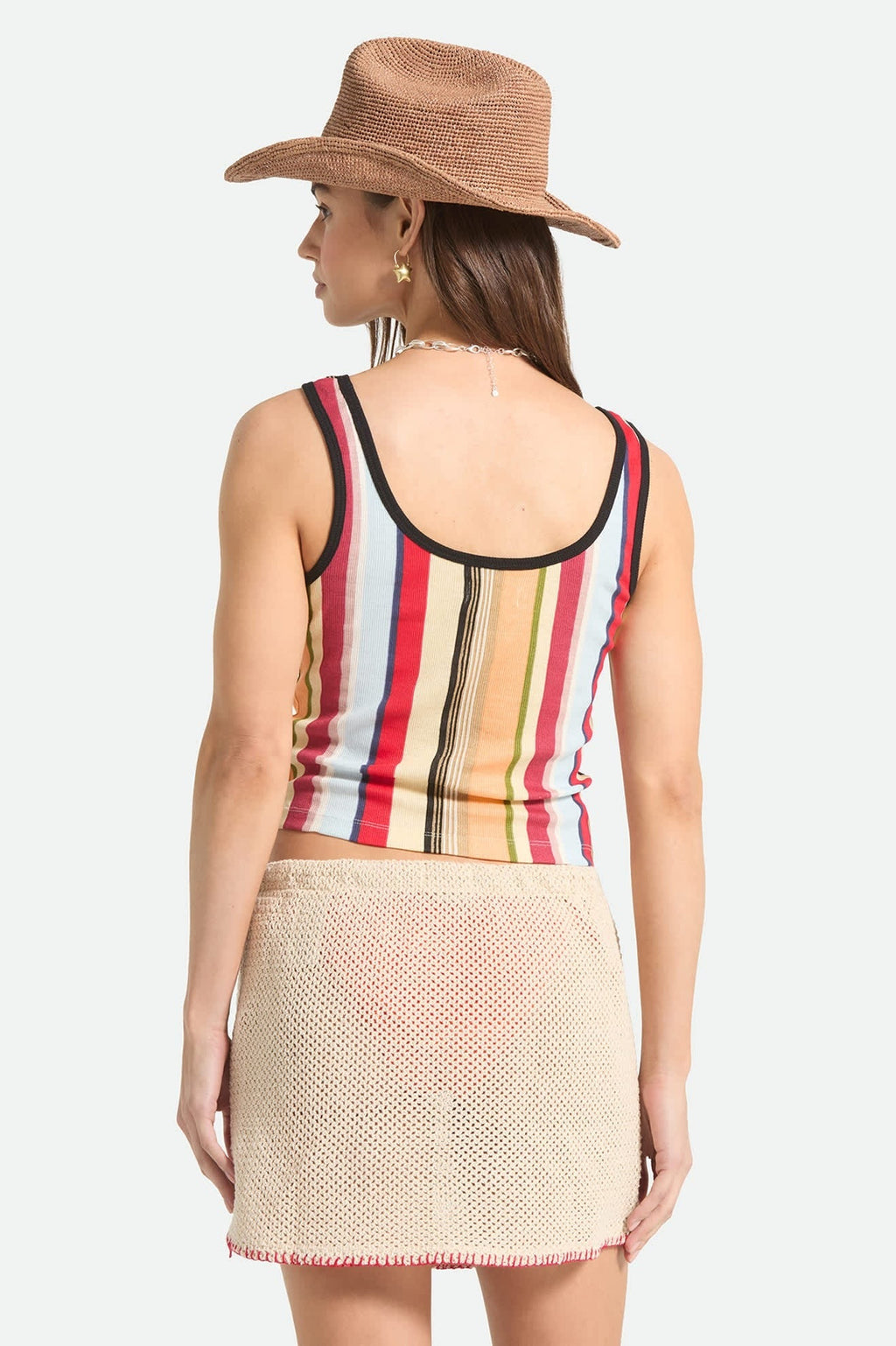 Ringer Organic A-Tank - Peach Cobbler Multi Stripe