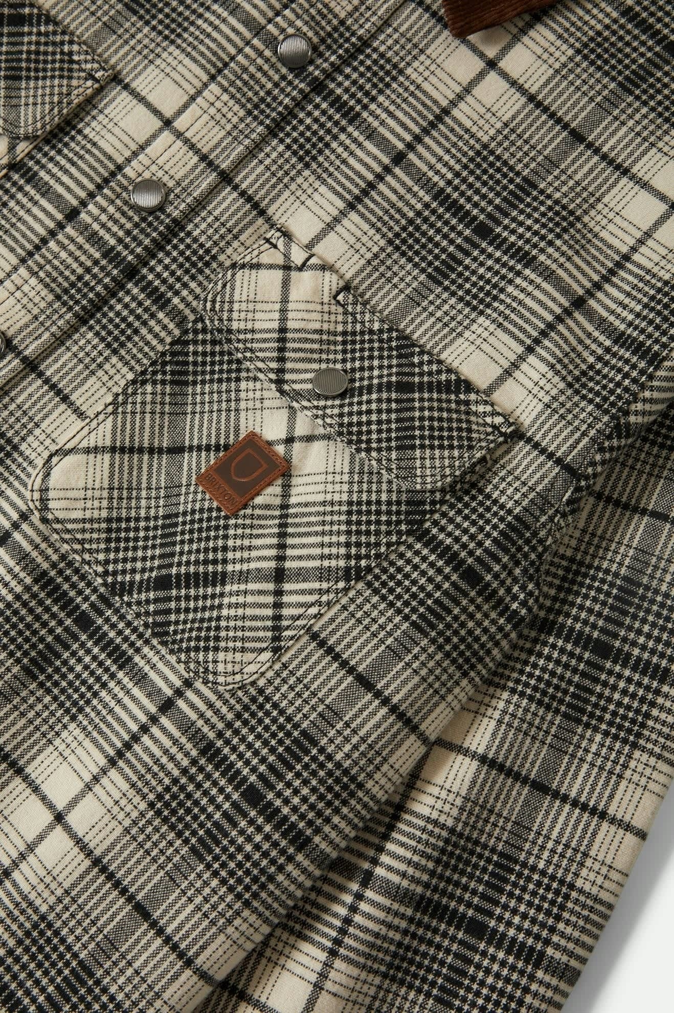 Builders Bowery Performance Flannel - Off White/Black