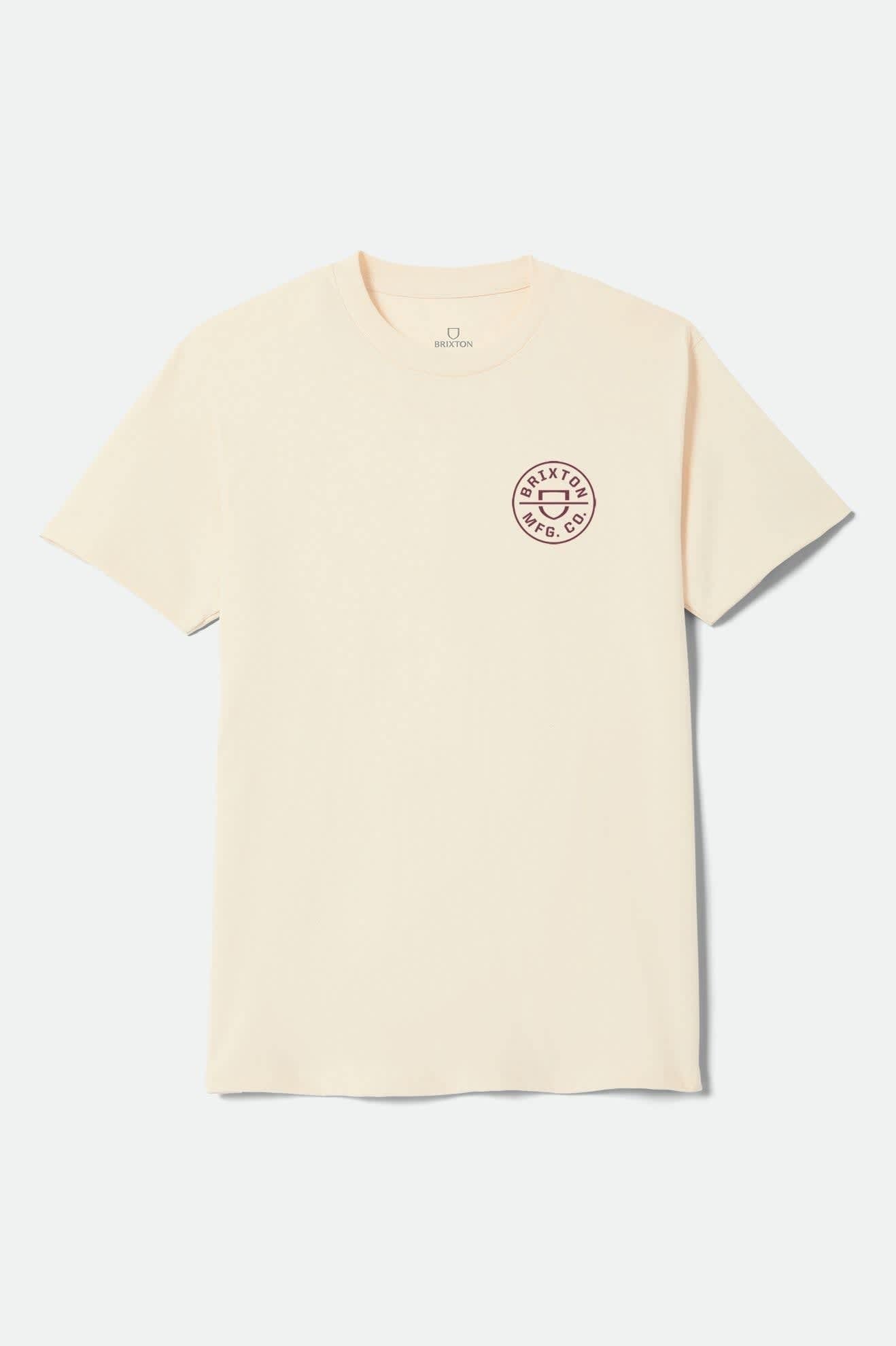 Crest Short Sleeve Standard T-Shirt - Cream/Mahogany