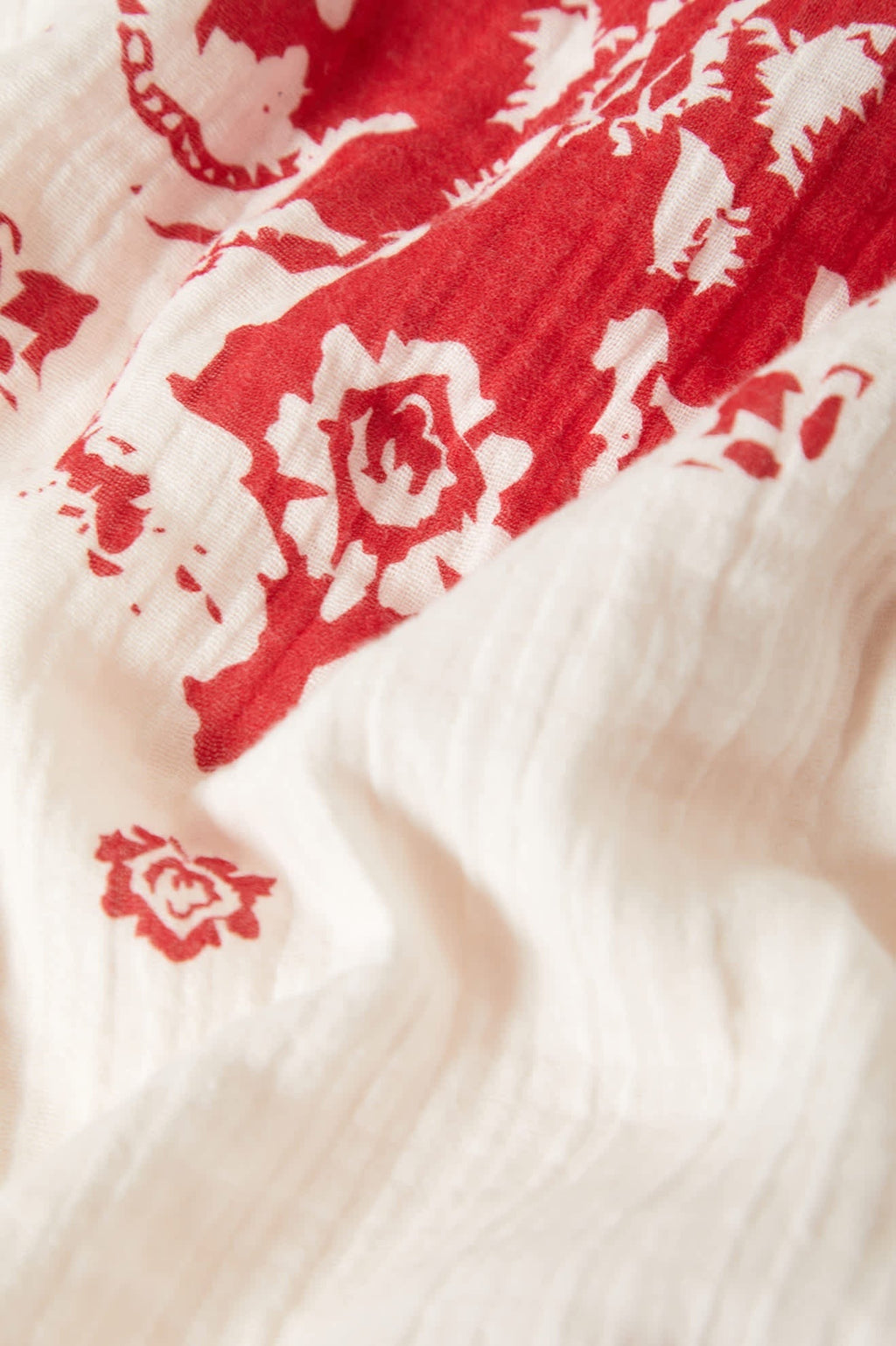 The Lola Tube Top - Off White/Robust Red