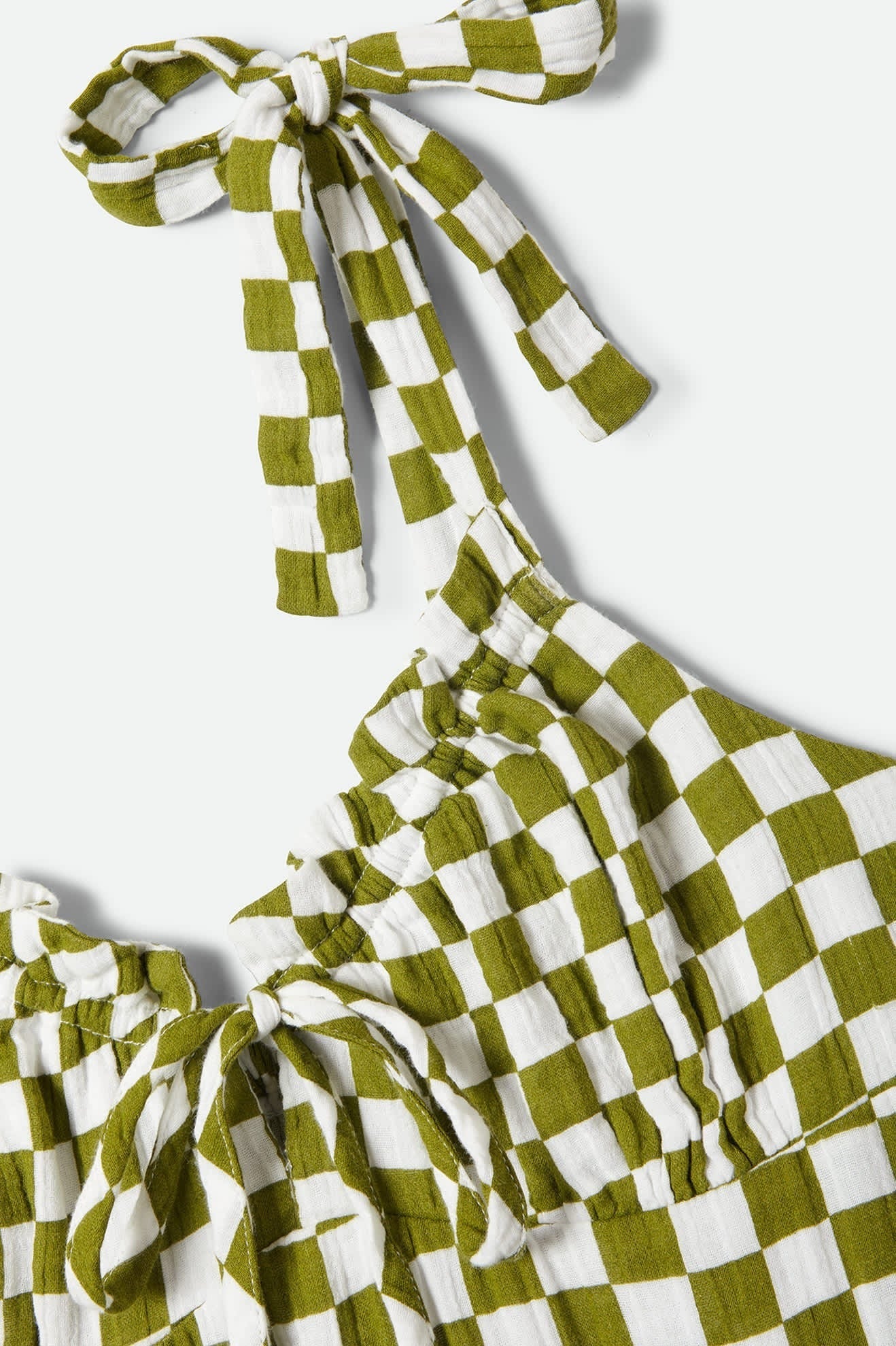 The Tie Dress - Sublime Green Checkerboard