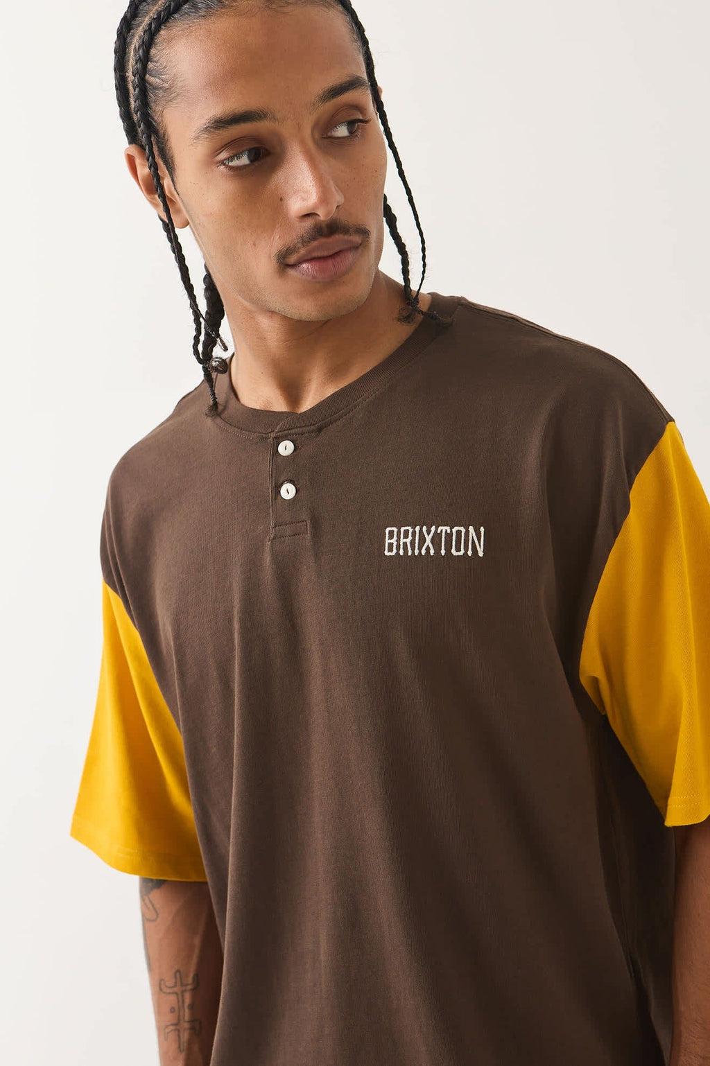 Boxy Baseball T-Shirt - Walnut Brown/Golden Hour