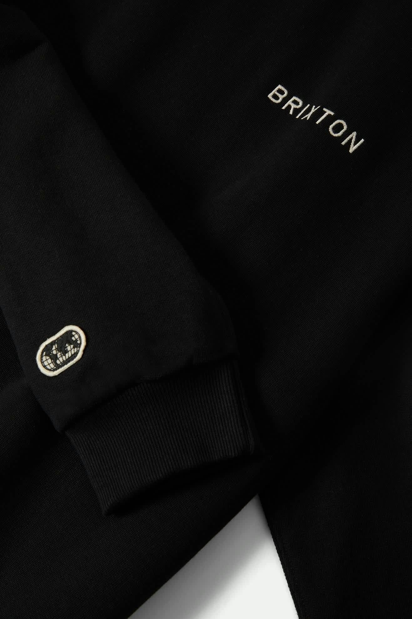 Embroidered Heavyweight Oversized Crew - Black