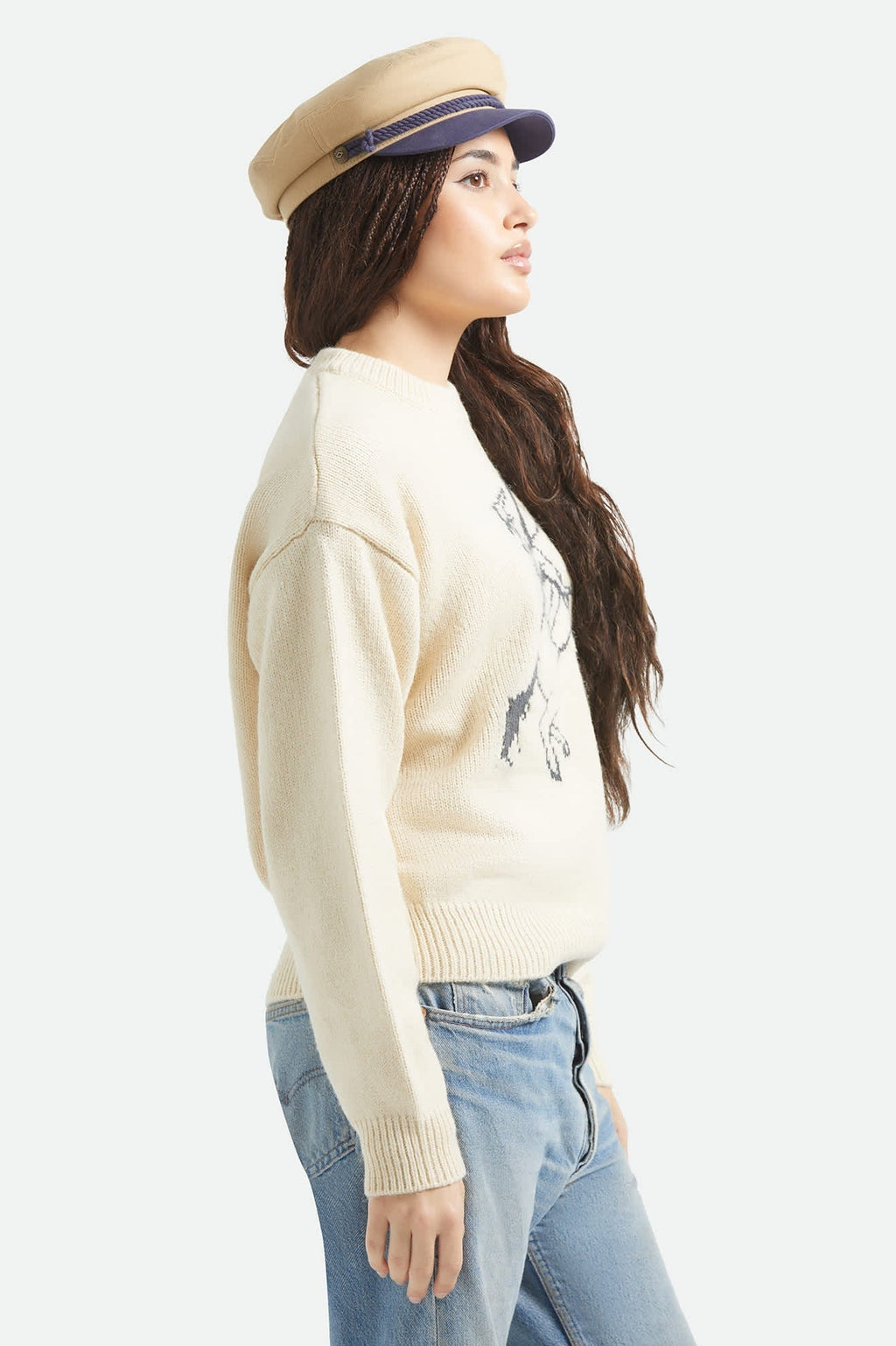 Brixton Ranching Club Crew Sweater - Whitecap