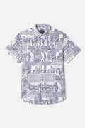 Charter Print Short Sleeve Shirt - Navy/White Collage