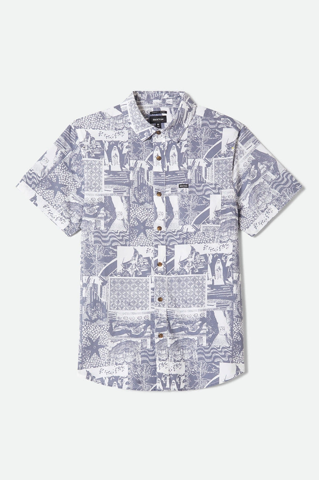 Charter Print Short Sleeve Shirt - Navy/White Collage