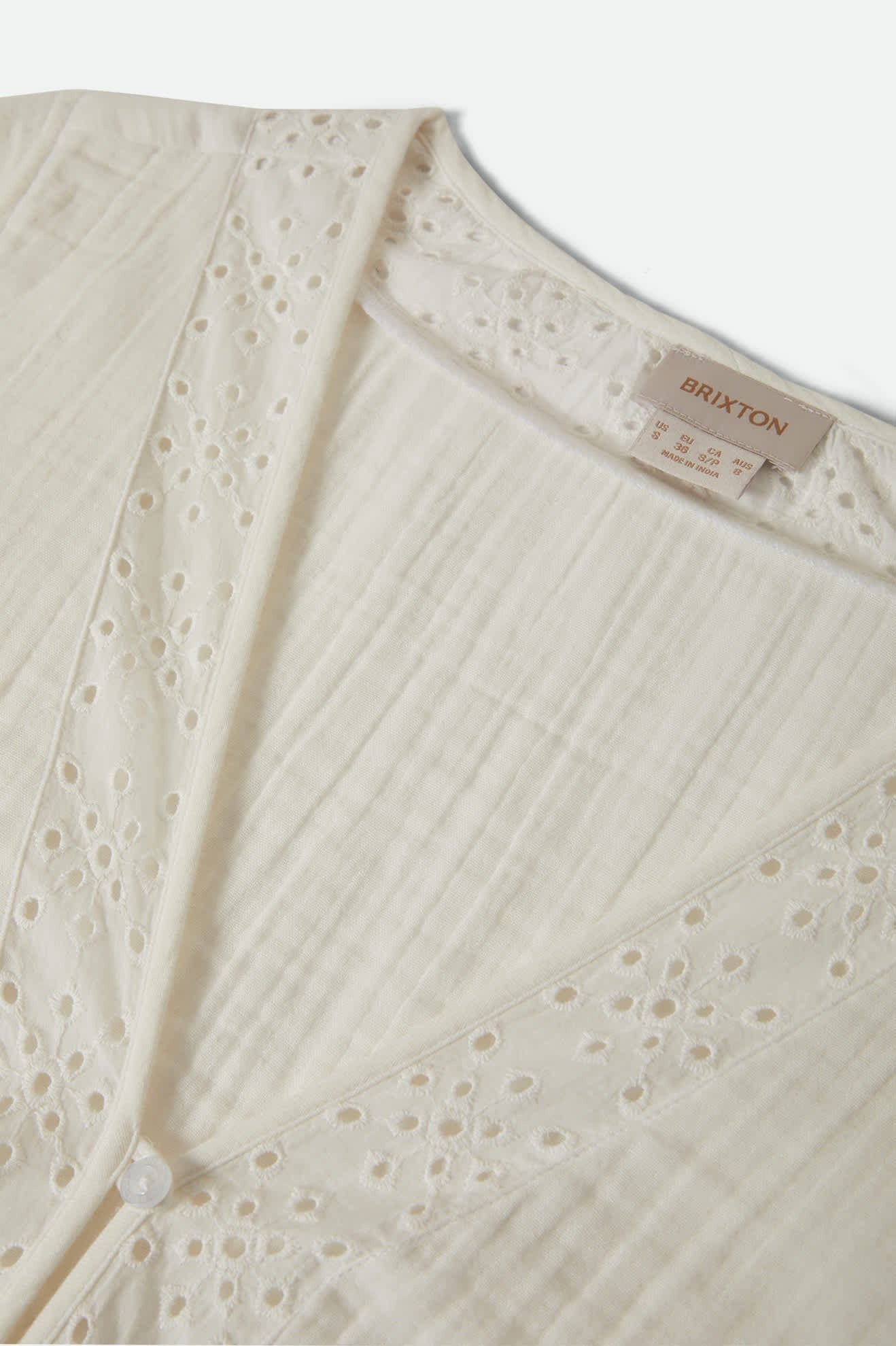 Seaside Eyelet Top - Off White Eyelet