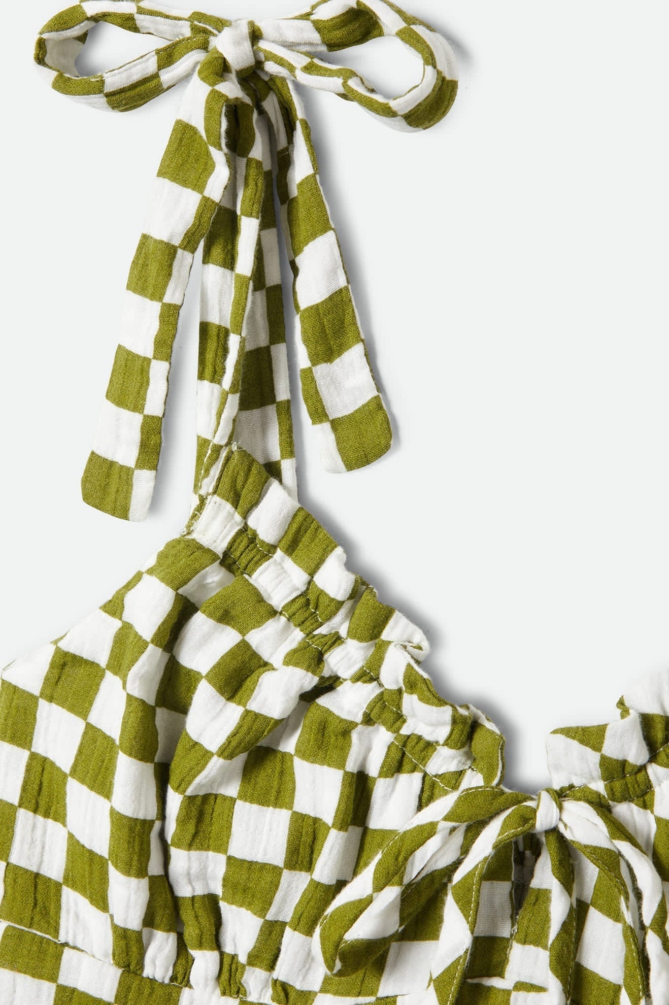 The Tie Dress - Sublime Green Checkerboard