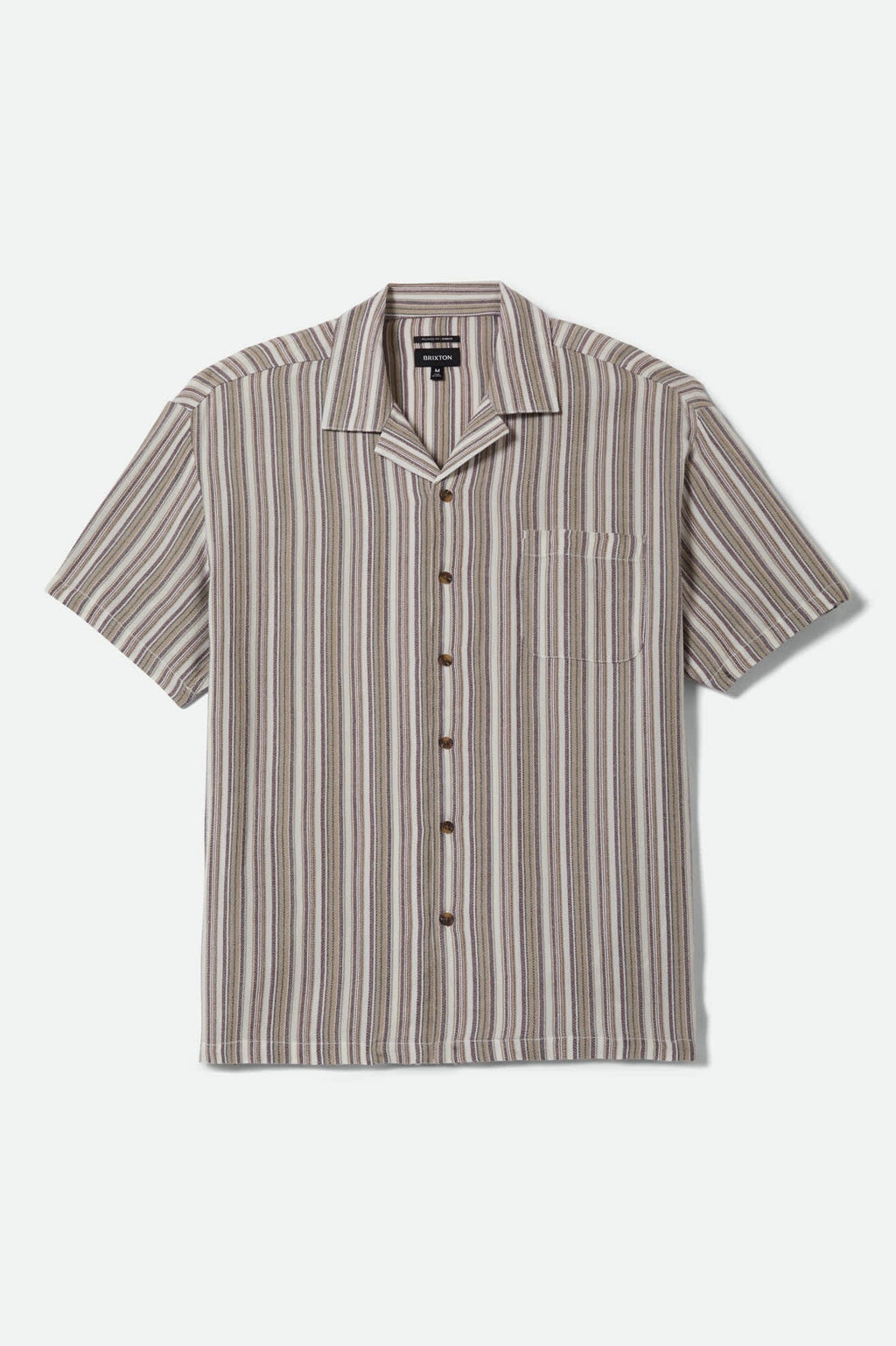 Bunker Twisted Stripe Camp Collar Shirt - Robust Red
