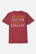 Wheaton Short Sleeve T-Shirt - Robust Red Worn Wash