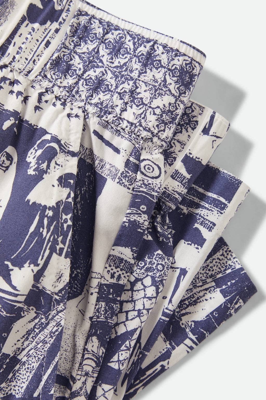 Post Playa E-Waist Short - Navy/White Collage