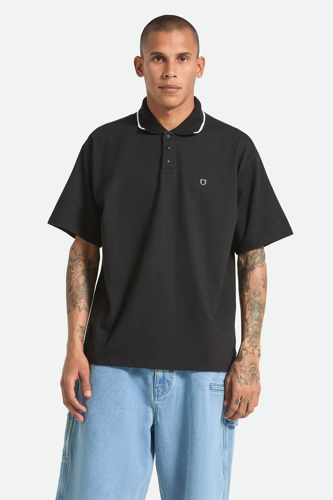 Anton Short Sleeve Polo - Black