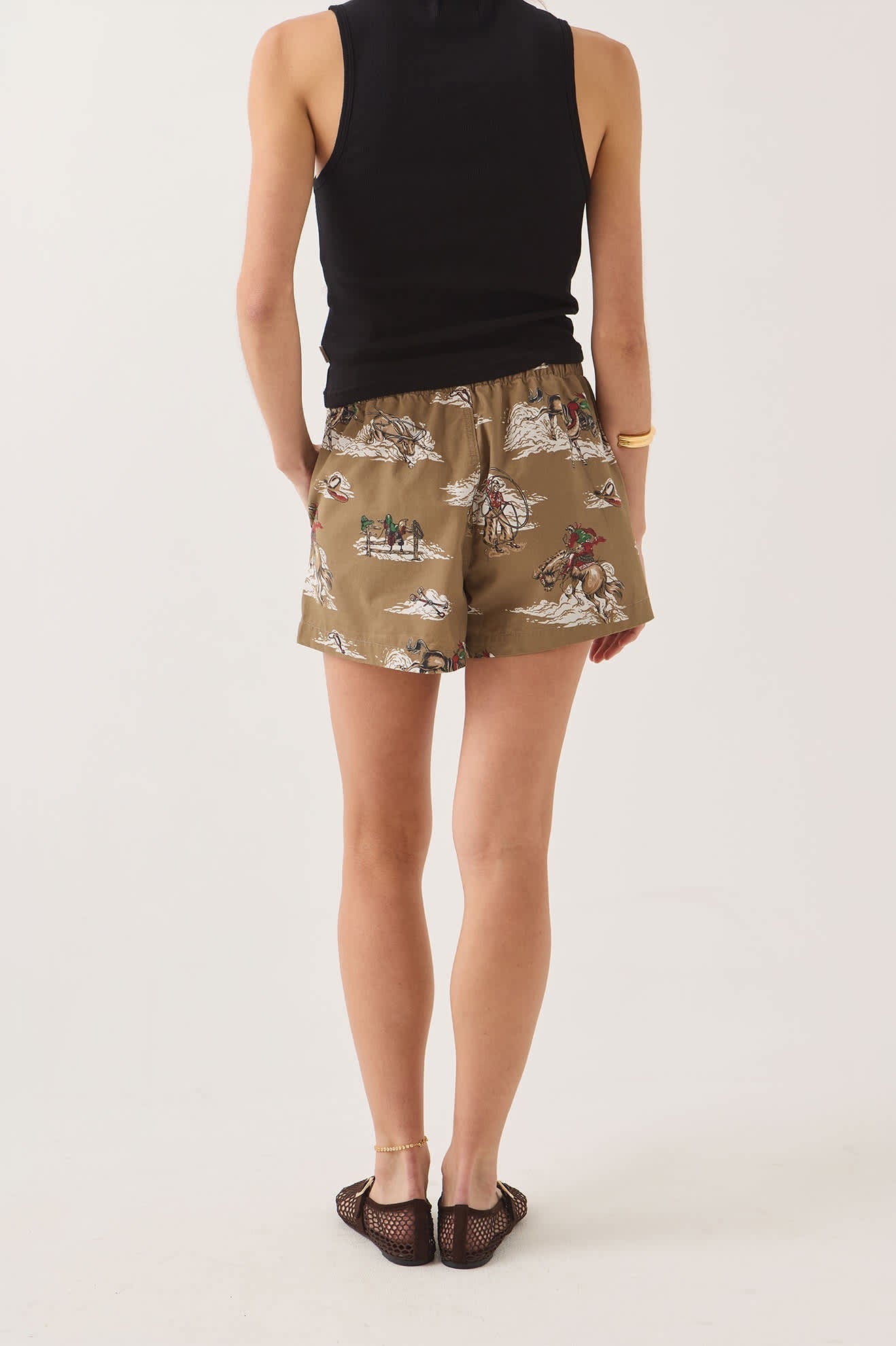 Everyday Women's Short - Mid Century Cowboy Print