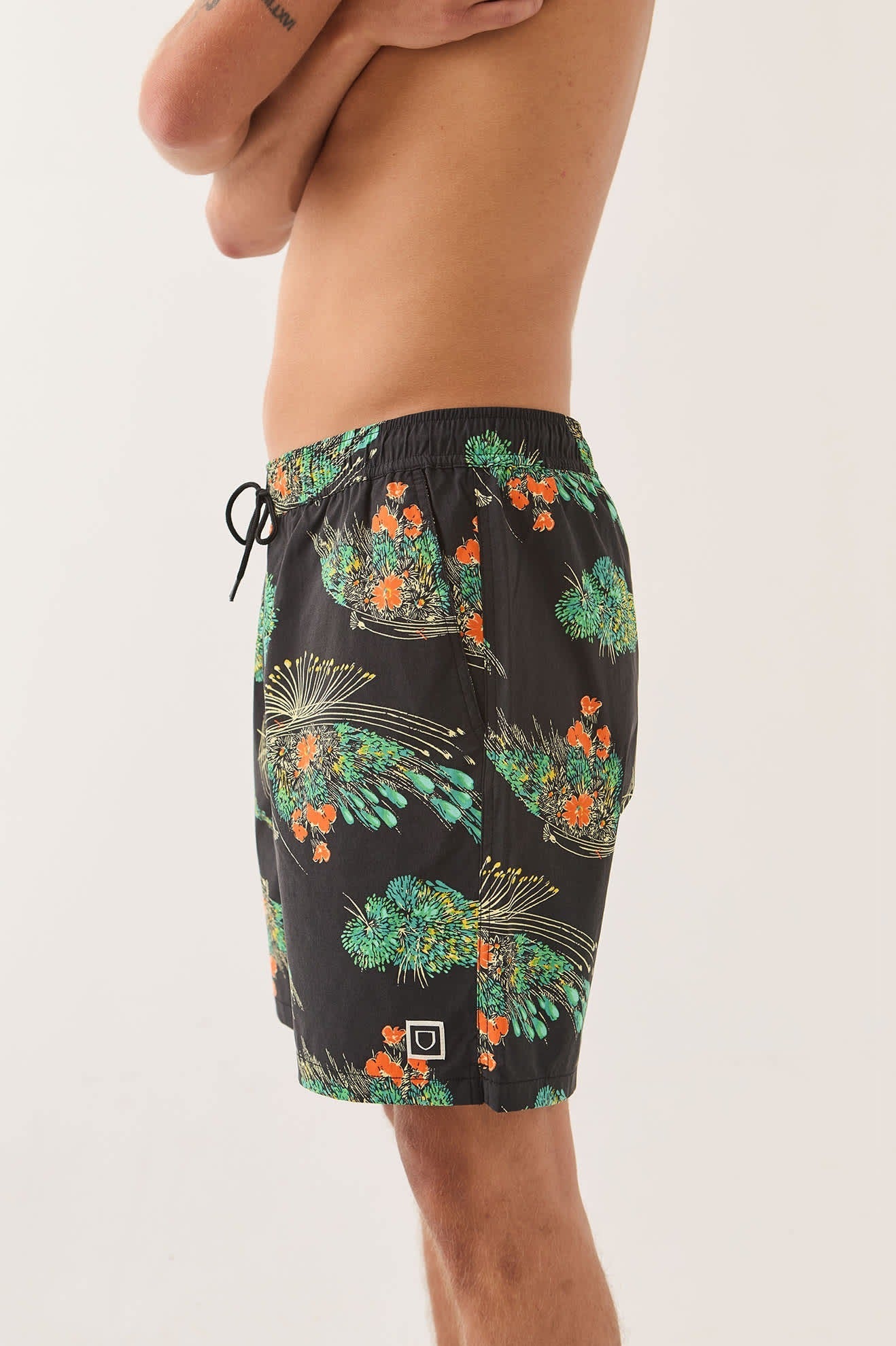 Everyday Stretch Hybrid Short 7" - Black Floral
