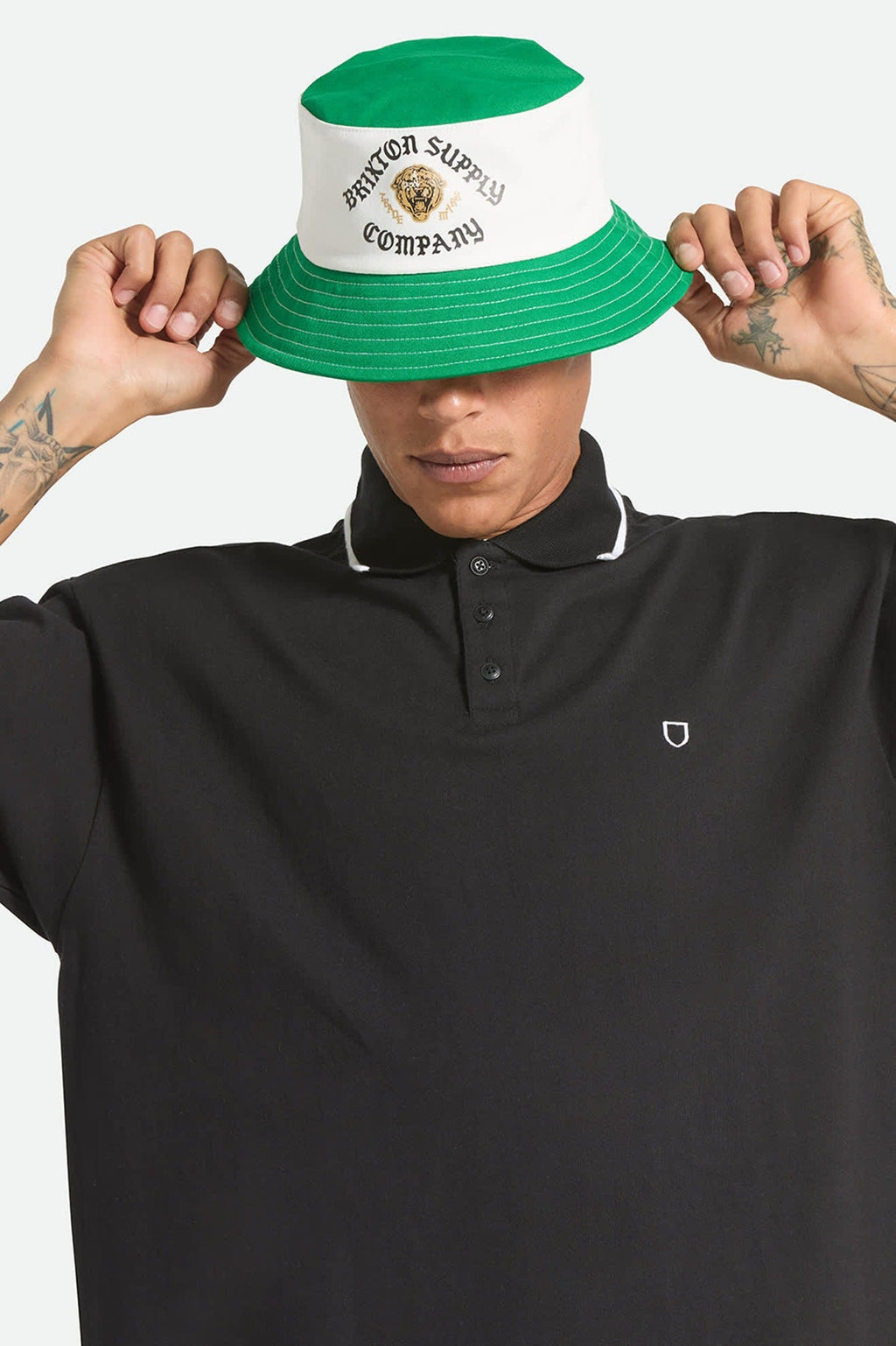 Eldon Packable Bucket Hat - Green/Off White Morado