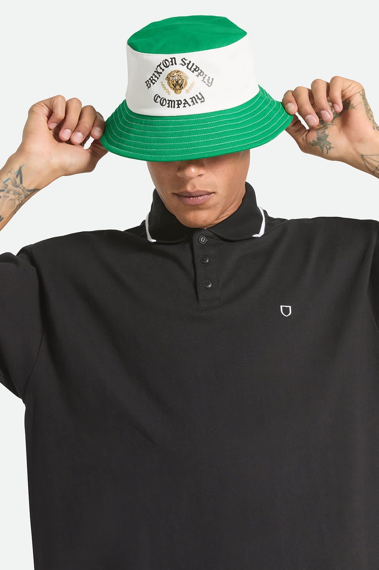 Eldon Packable Bucket Hat - Green/Off White Morado