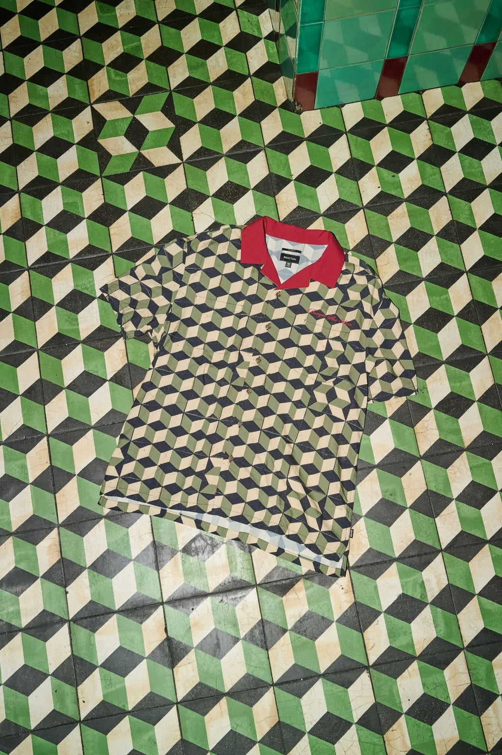 Burger She Wrote Shirt - Black/Green Tile