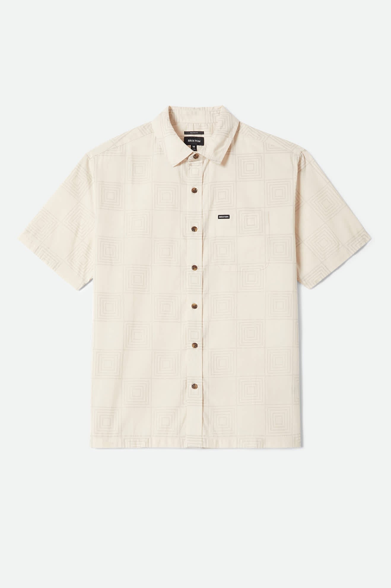 Cru Print Short Sleeve Shirt - Whitecap/Geo Checker