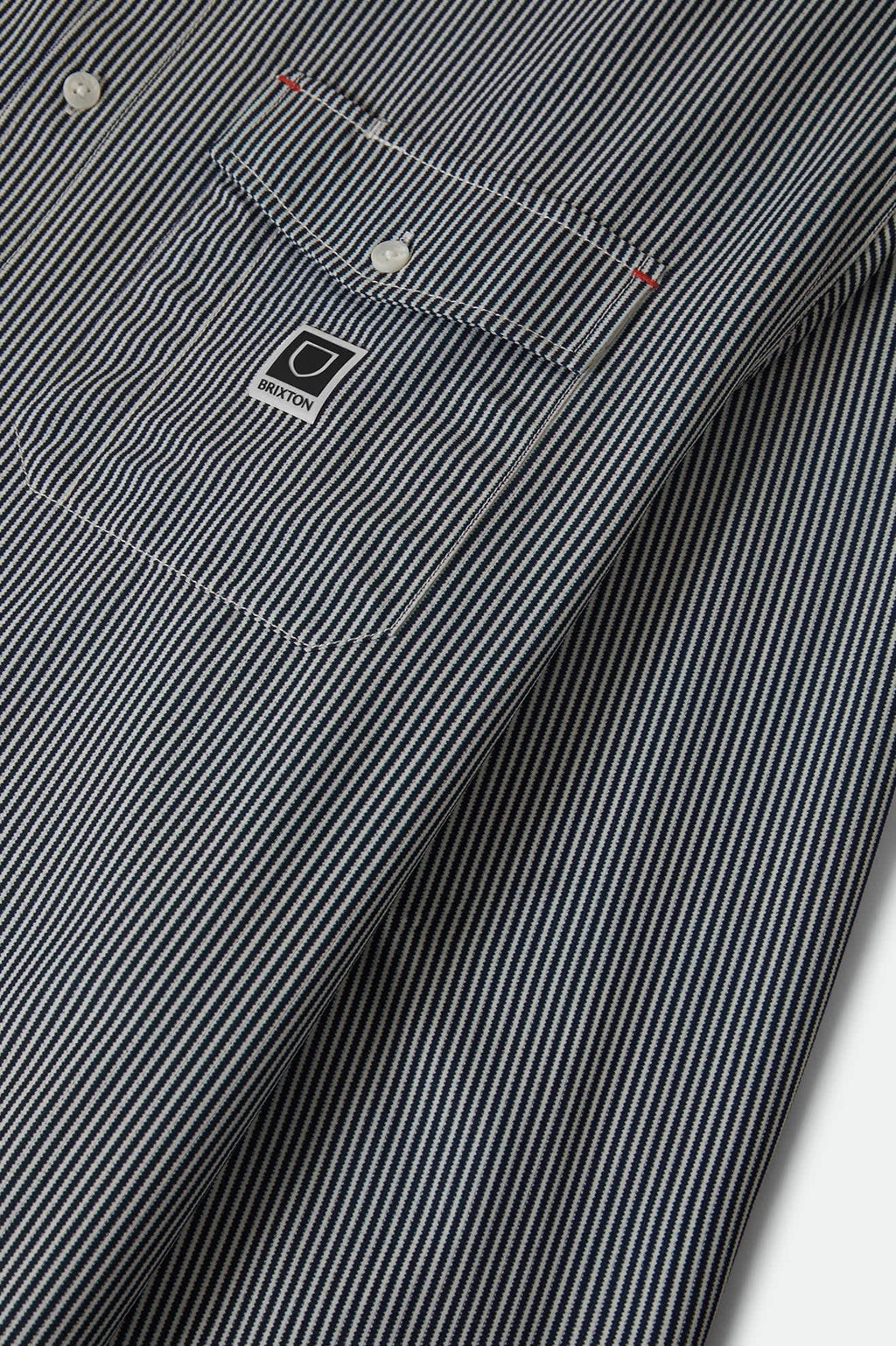 Journey Lightweight Long Sleeve Shirt - Navy/White Stripe