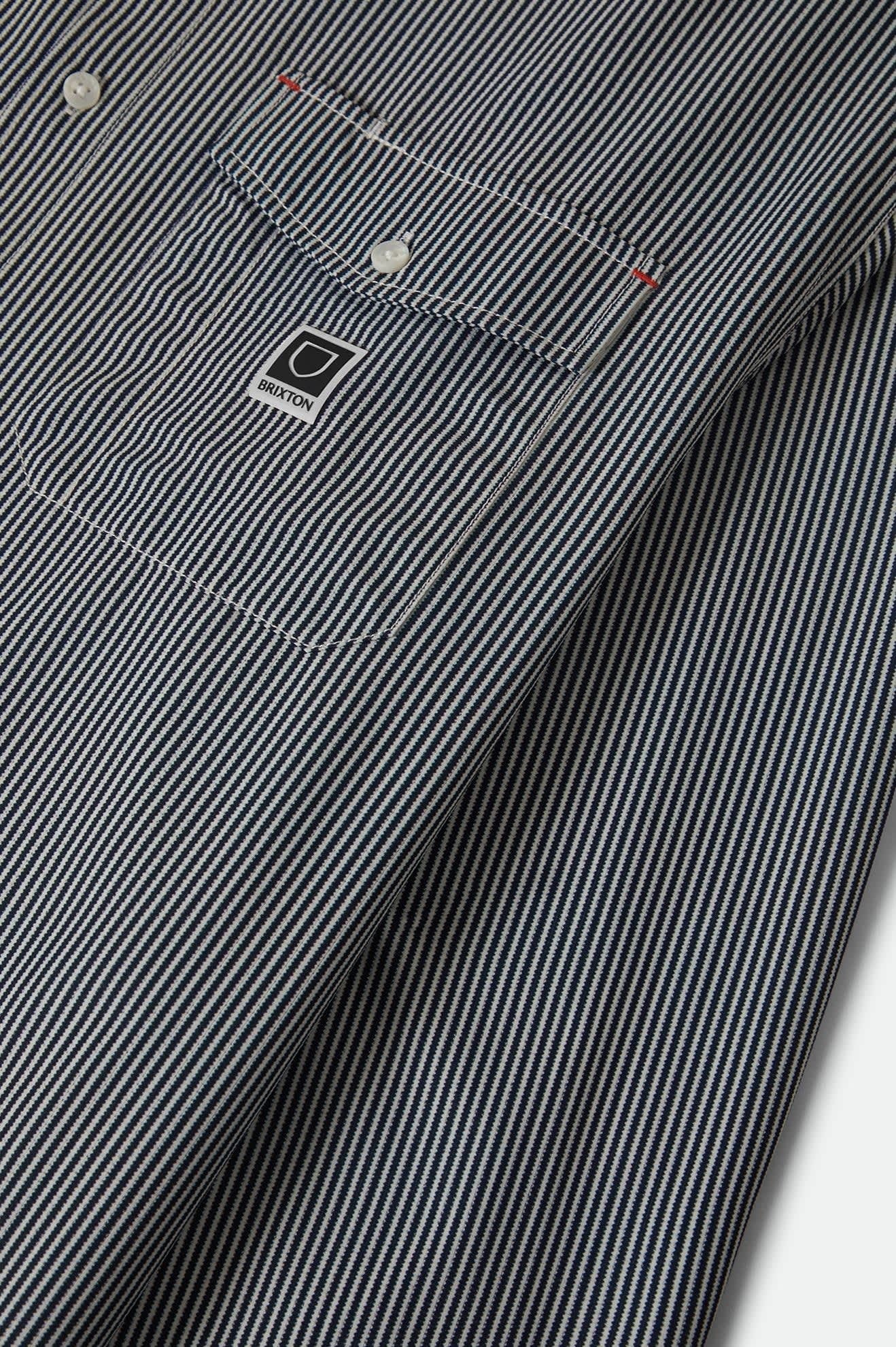 Journey Lightweight Long Sleeve Shirt - Navy/White Stripe