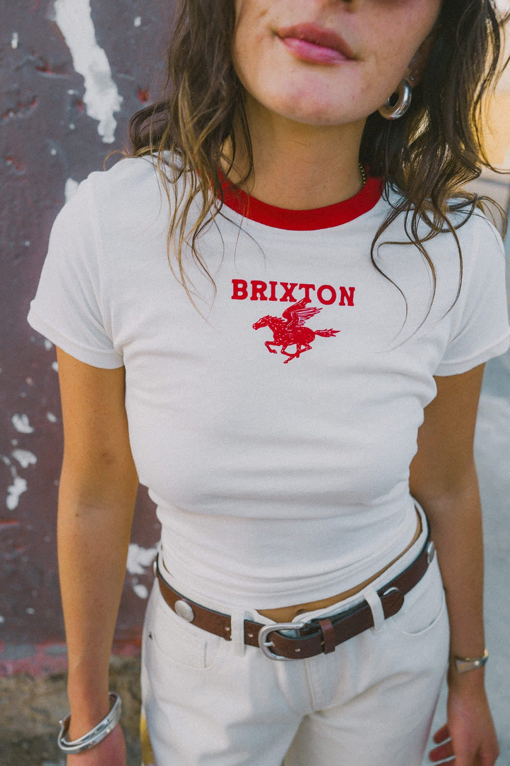 Pegasus Slim Crew T-Shirt - Vintage White