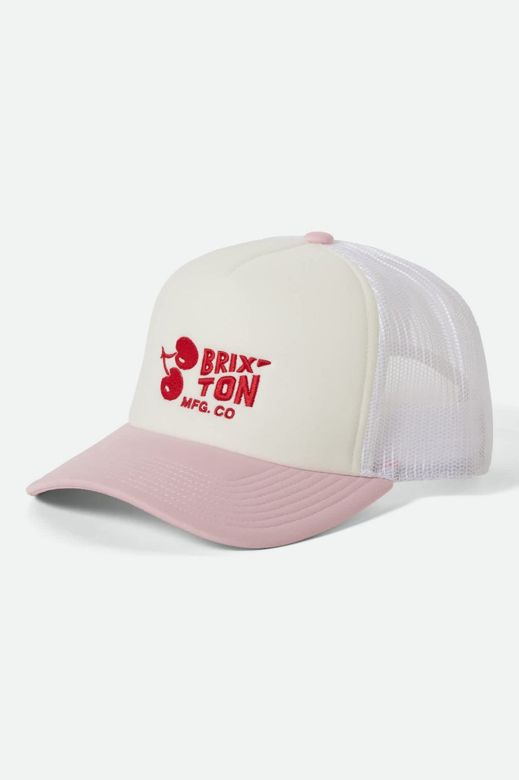 Cherry NetPlus Trucker Hat - Off White/Pink