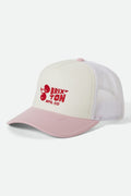 Cherry NetPlus Trucker Hat - Off White/Pink