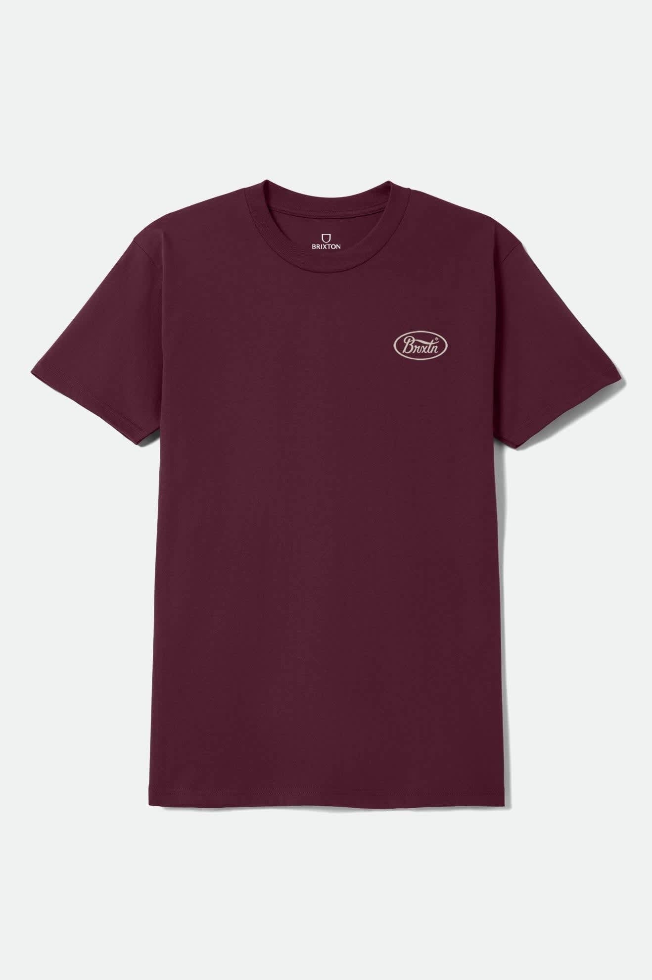 Parsons Short Sleeve Standard T-Shirt - Burgundy/Stone