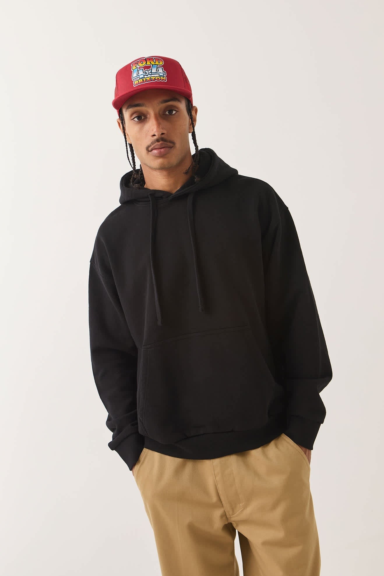 Brixton Baseline Hood Fleece - Black