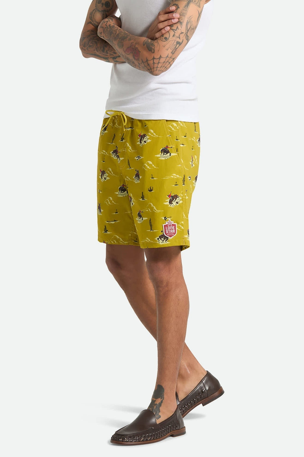 Everyday Stretch Hybrid Short 7" - Texas Gold Lone Star