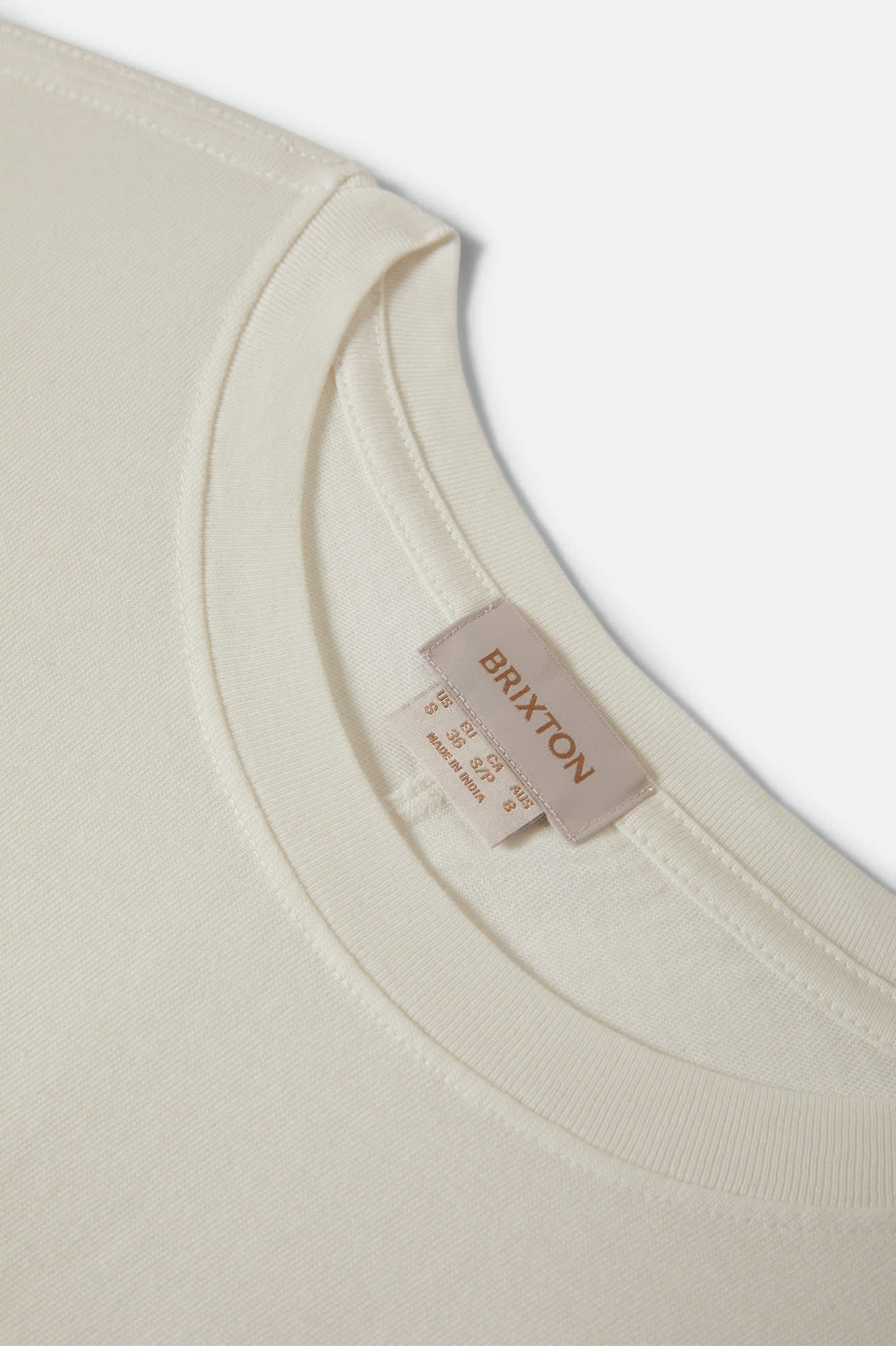 Carefree Organic Garment Dye Cinch T-Shirt - Off White