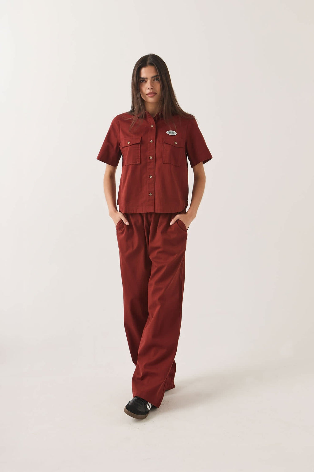 Mechanics Women's Shirt - Dark Brick